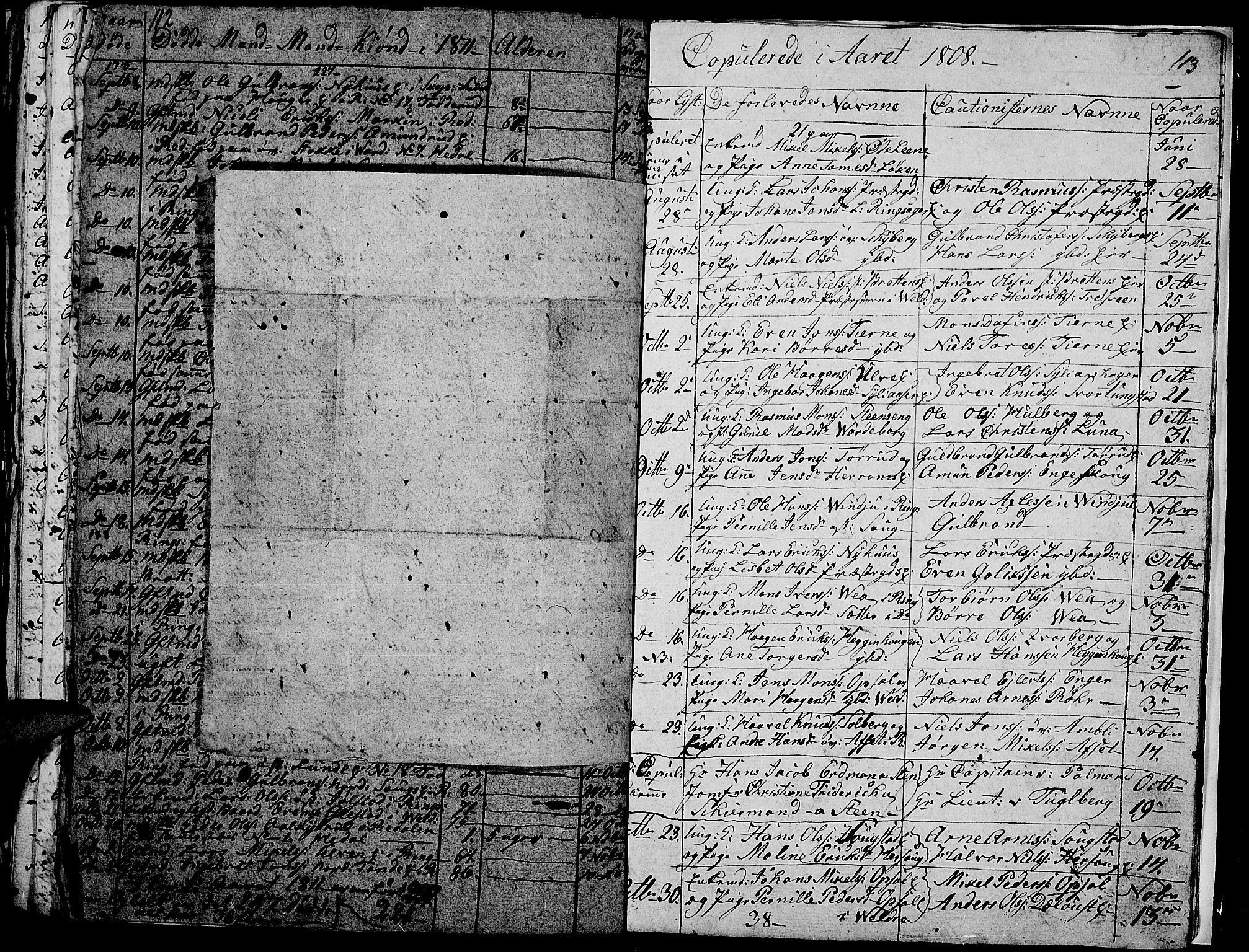 Ringsaker prestekontor, AV/SAH-PREST-014/I/Ia/L0005/0008: Parish register draft no. 5.8, 1807-1811, p. 112-113