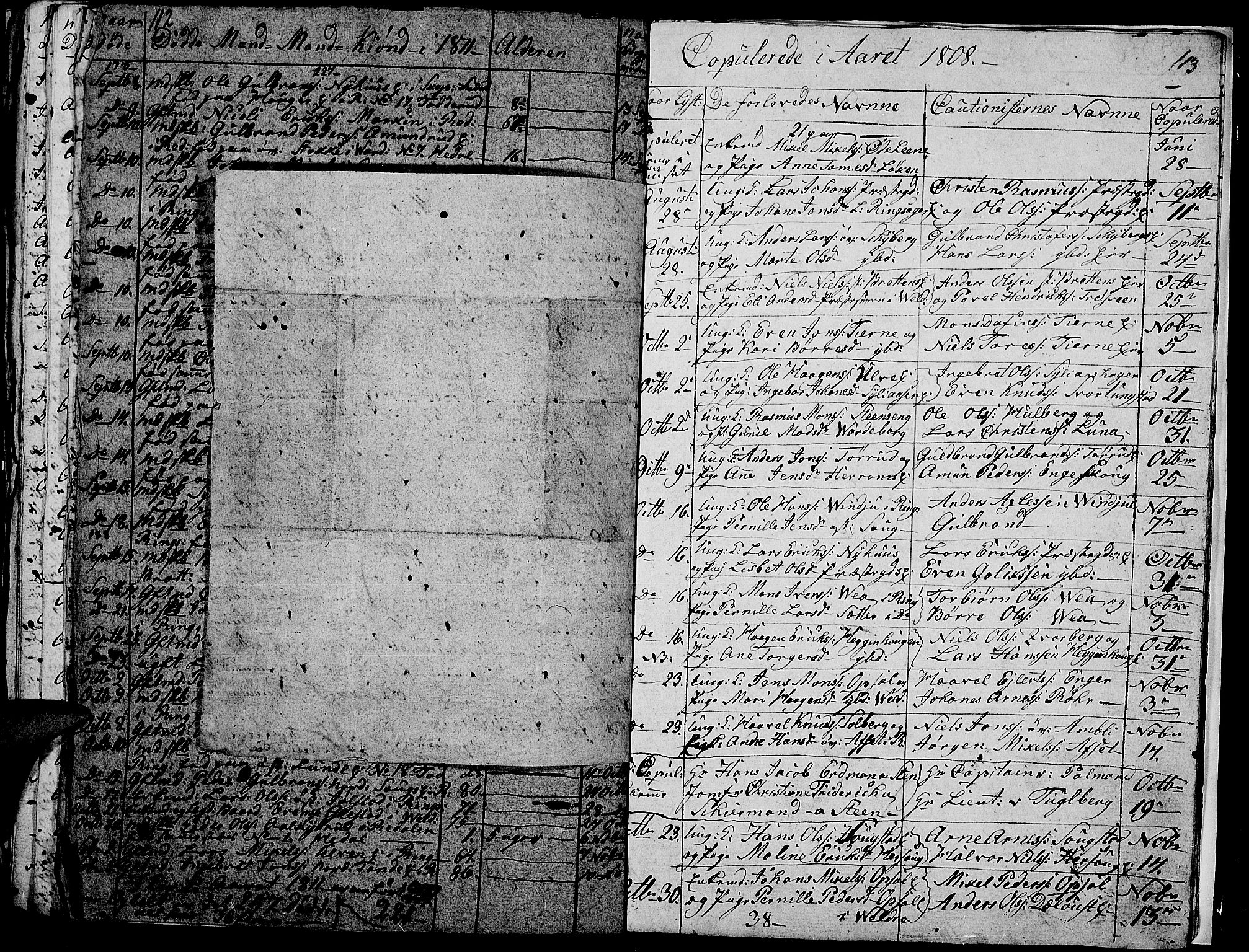 Ringsaker prestekontor, SAH/PREST-014/I/Ia/L0005/0008: Parish register draft no. 1H, 1807-1811, p. 112-113