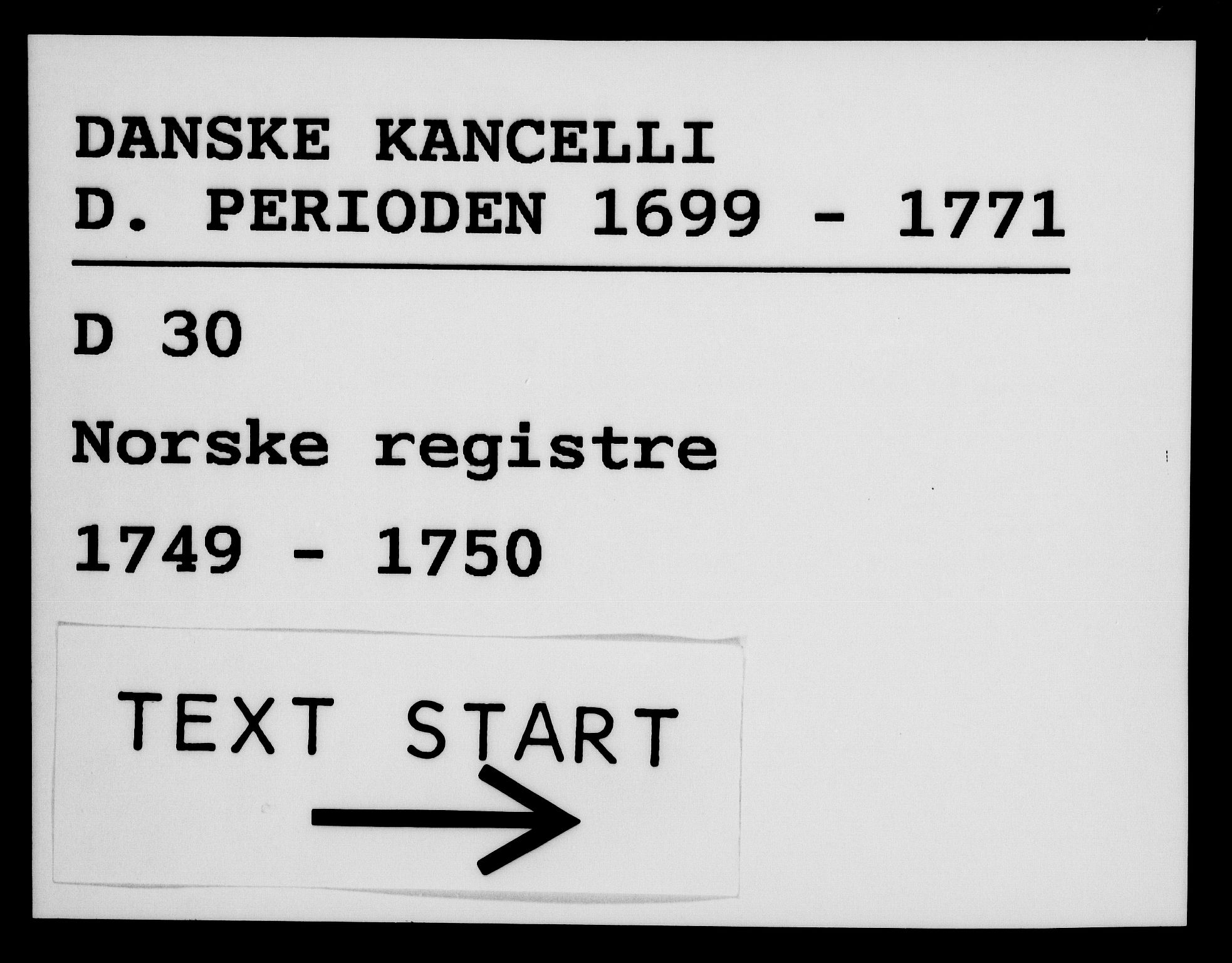 Danske Kanselli 1572-1799, AV/RA-EA-3023/F/Fc/Fca/Fcaa/L0036: Norske registre, 1749-1750