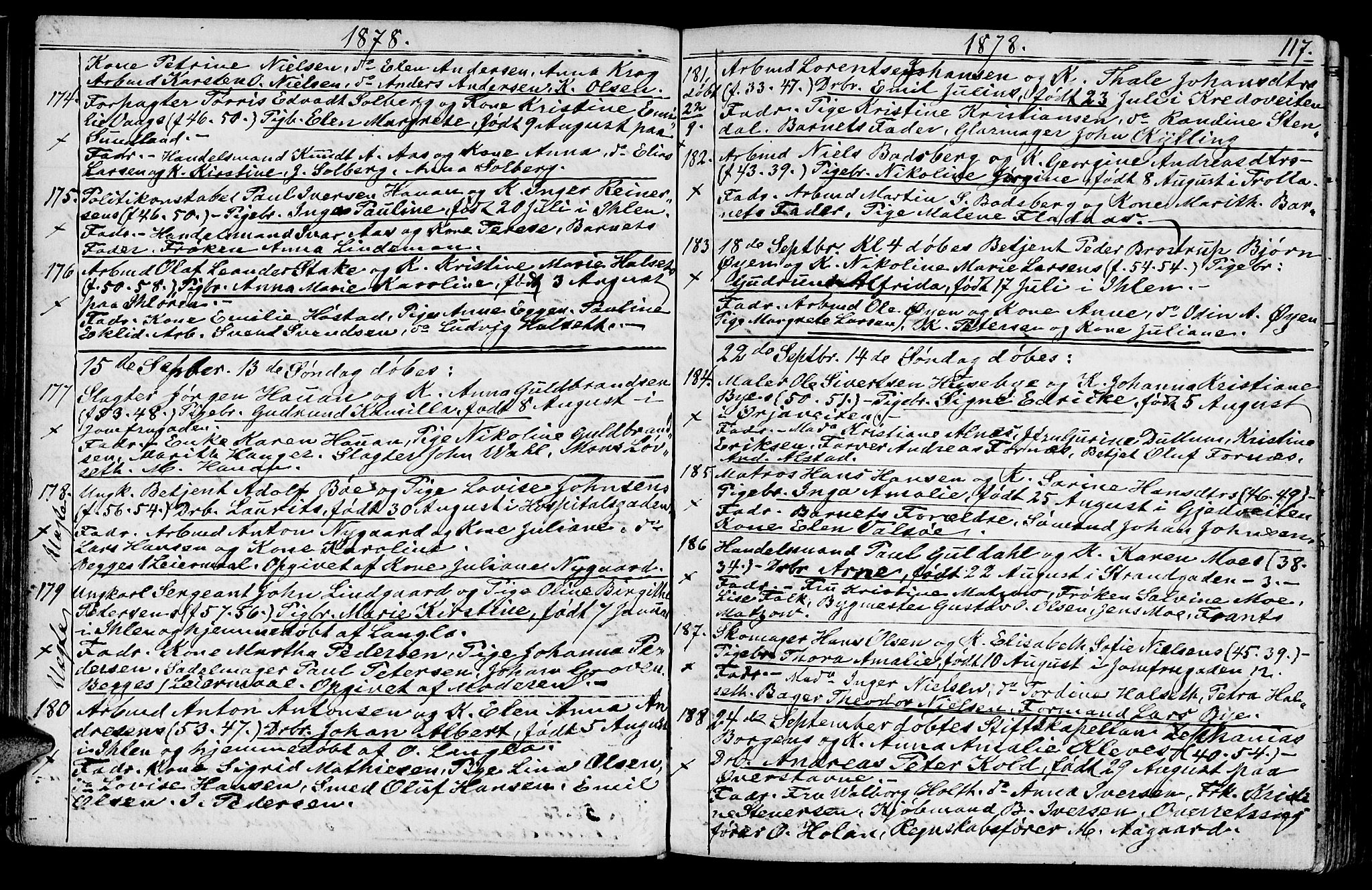 Ministerialprotokoller, klokkerbøker og fødselsregistre - Sør-Trøndelag, SAT/A-1456/602/L0142: Parish register (copy) no. 602C10, 1872-1894, p. 117