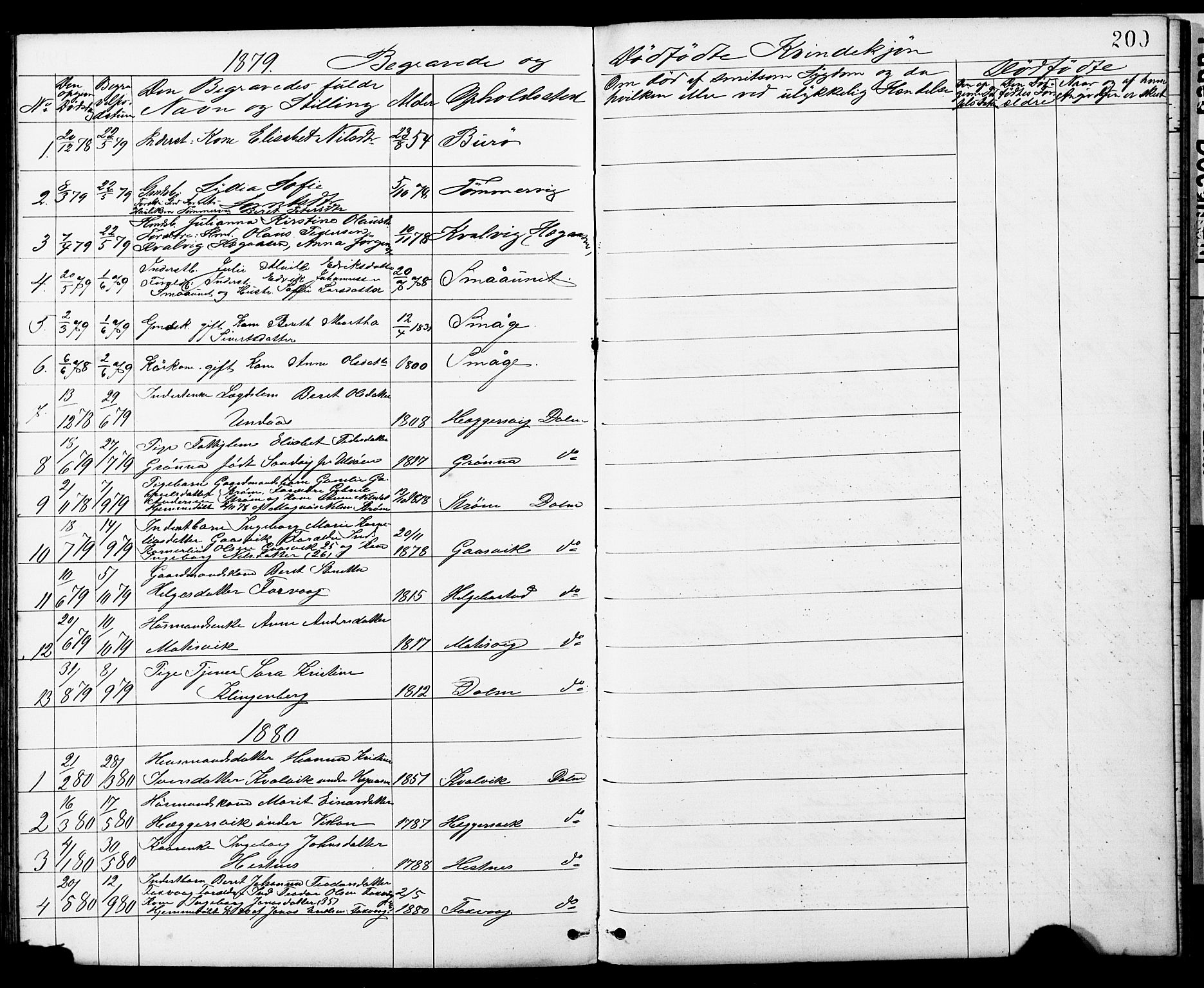 Ministerialprotokoller, klokkerbøker og fødselsregistre - Sør-Trøndelag, SAT/A-1456/634/L0541: Parish register (copy) no. 634C03, 1874-1891, p. 200