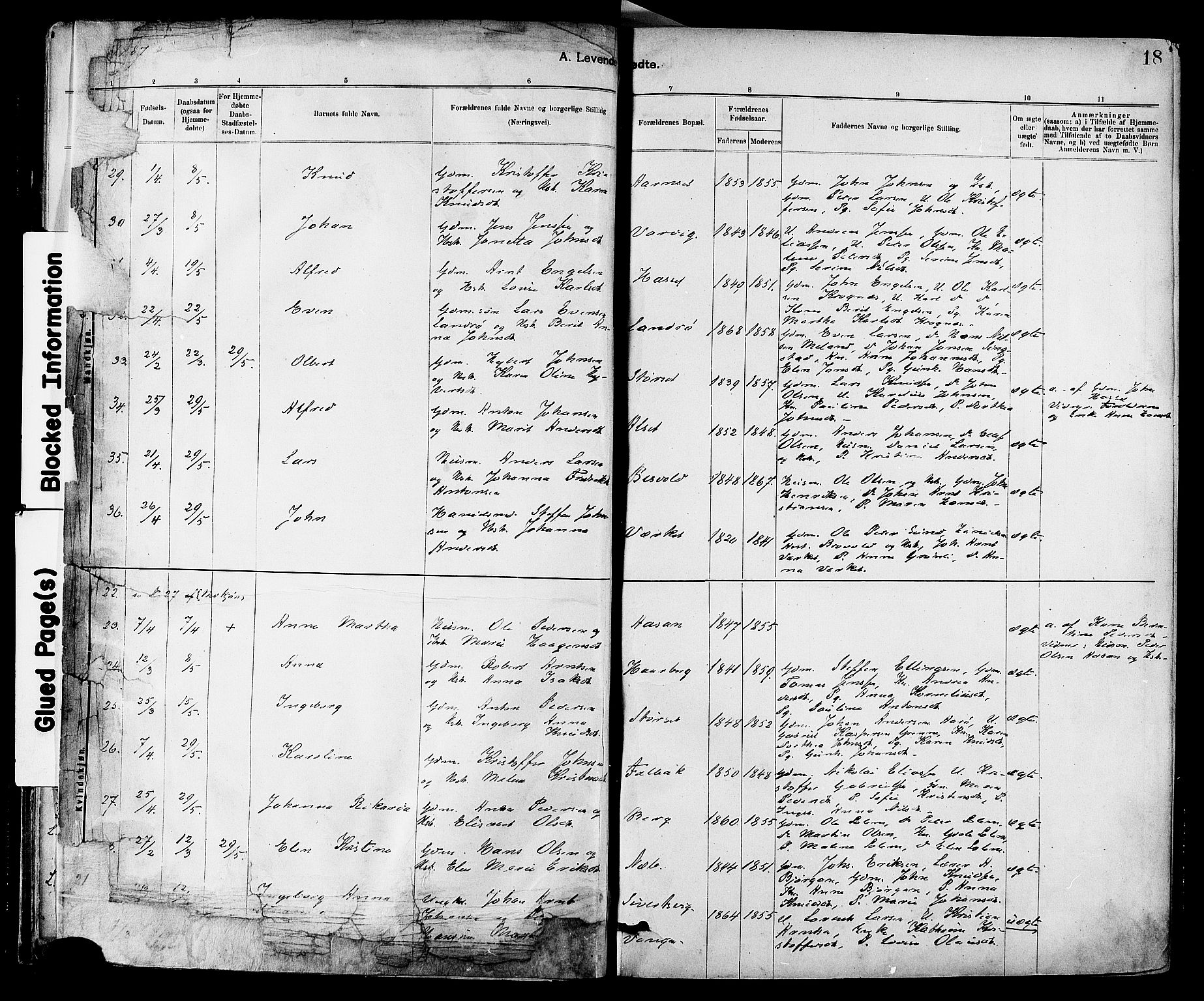 Ministerialprotokoller, klokkerbøker og fødselsregistre - Sør-Trøndelag, SAT/A-1456/647/L0634: Parish register (official) no. 647A01, 1885-1896, p. 18