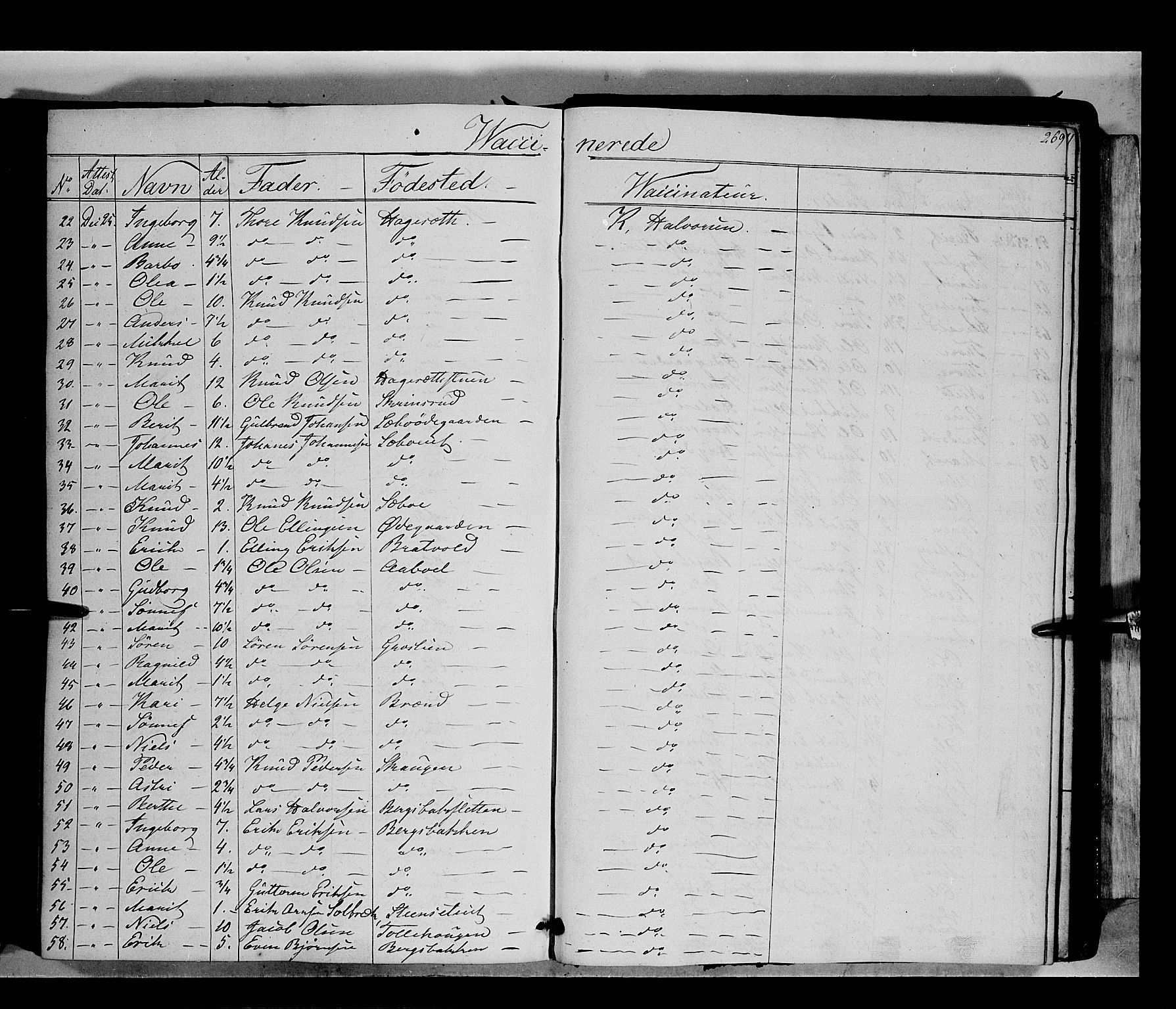 Nord-Aurdal prestekontor, SAH/PREST-132/H/Ha/Haa/L0007: Parish register (official) no. 7, 1842-1863, p. 269