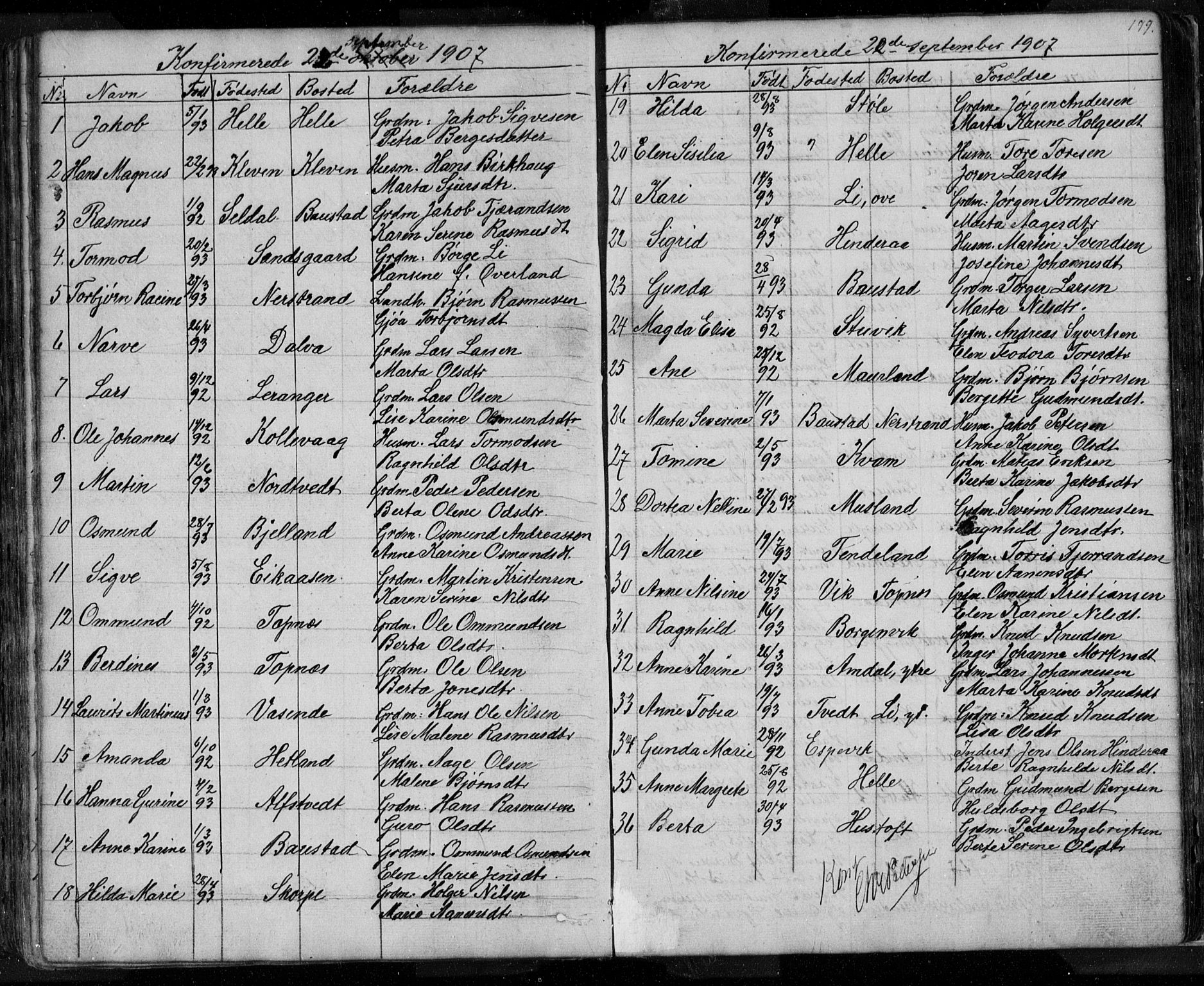 Nedstrand sokneprestkontor, SAST/A-101841/01/V: Parish register (copy) no. B 3, 1848-1933, p. 199