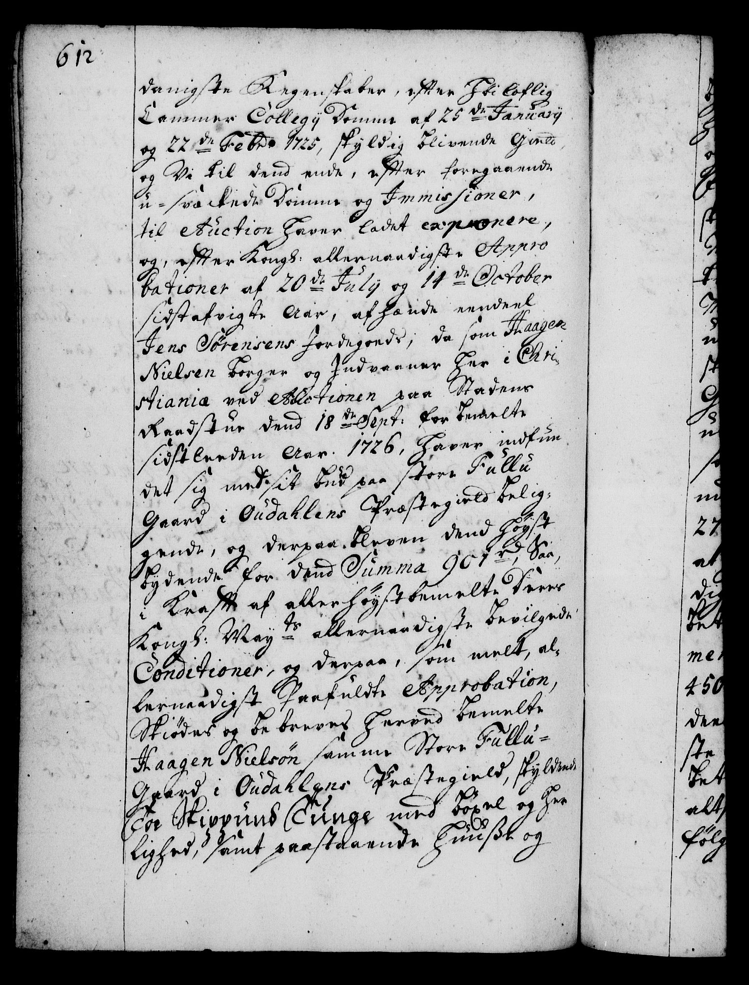 Rentekammeret, Kammerkanselliet, AV/RA-EA-3111/G/Gg/Gga/L0002: Norsk ekspedisjonsprotokoll med register (merket RK 53.2), 1723-1727, p. 612