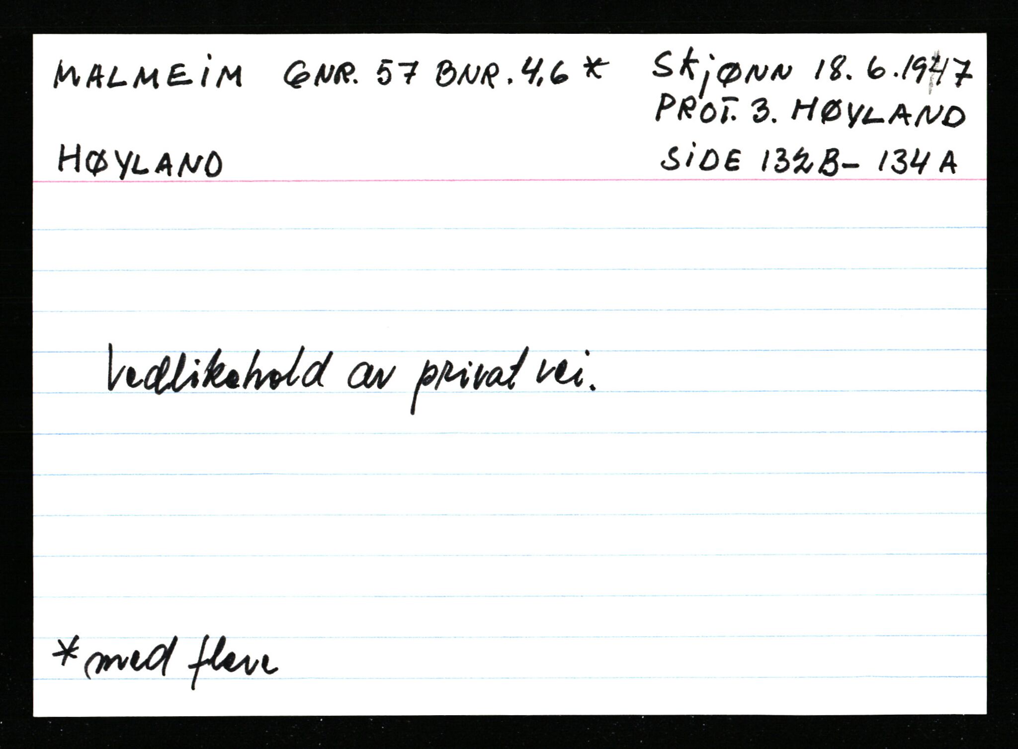 Statsarkivet i Stavanger, AV/SAST-A-101971/03/Y/Ym/L0037: Åstedskort sortert etter gårdsnavn: Lædre - Mauland, 1600-1950, p. 406