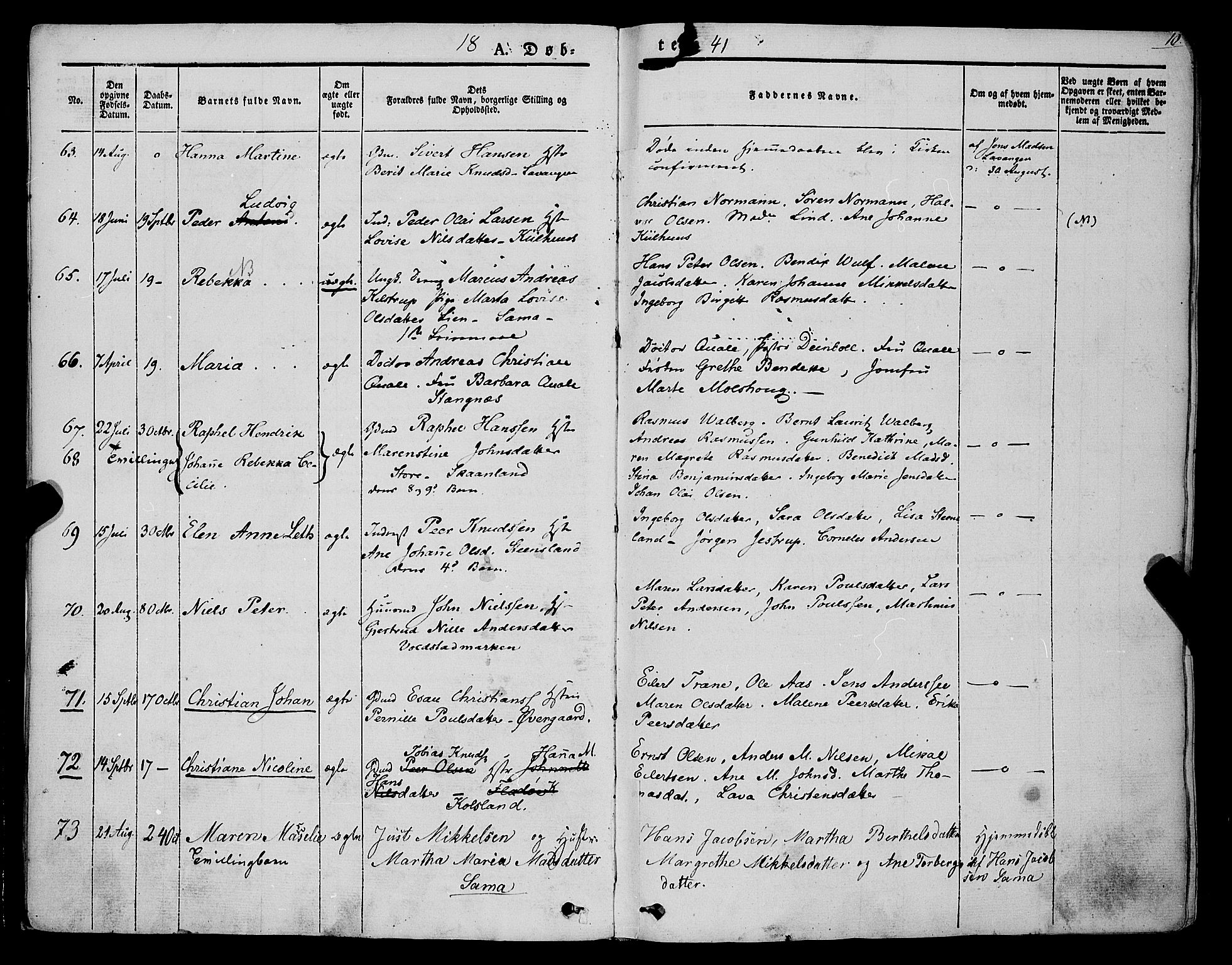 Trondenes sokneprestkontor, SATØ/S-1319/H/Ha/L0009kirke: Parish register (official) no. 9, 1841-1852, p. 10