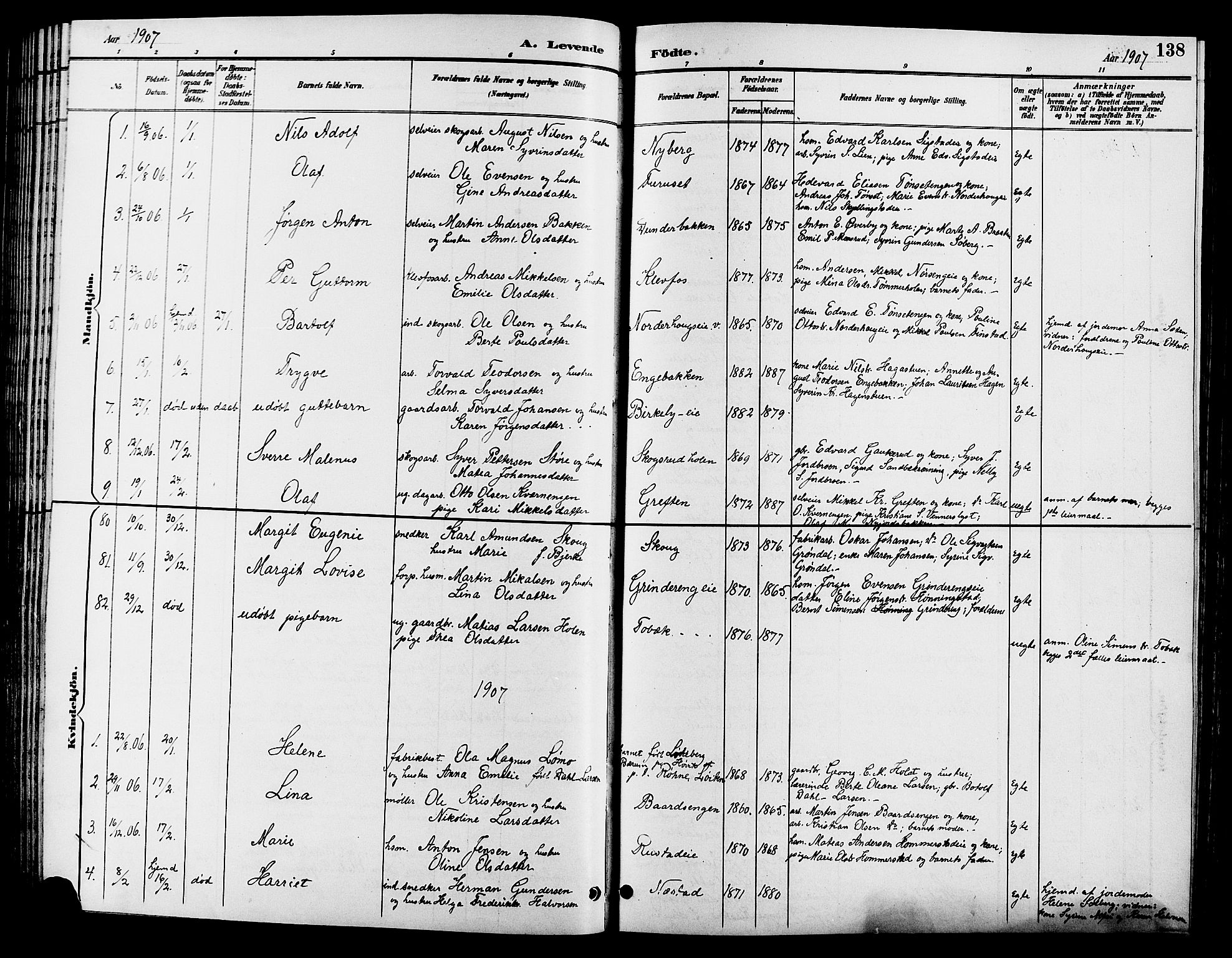 Løten prestekontor, SAH/PREST-022/L/La/L0006: Parish register (copy) no. 6, 1892-1909, p. 138