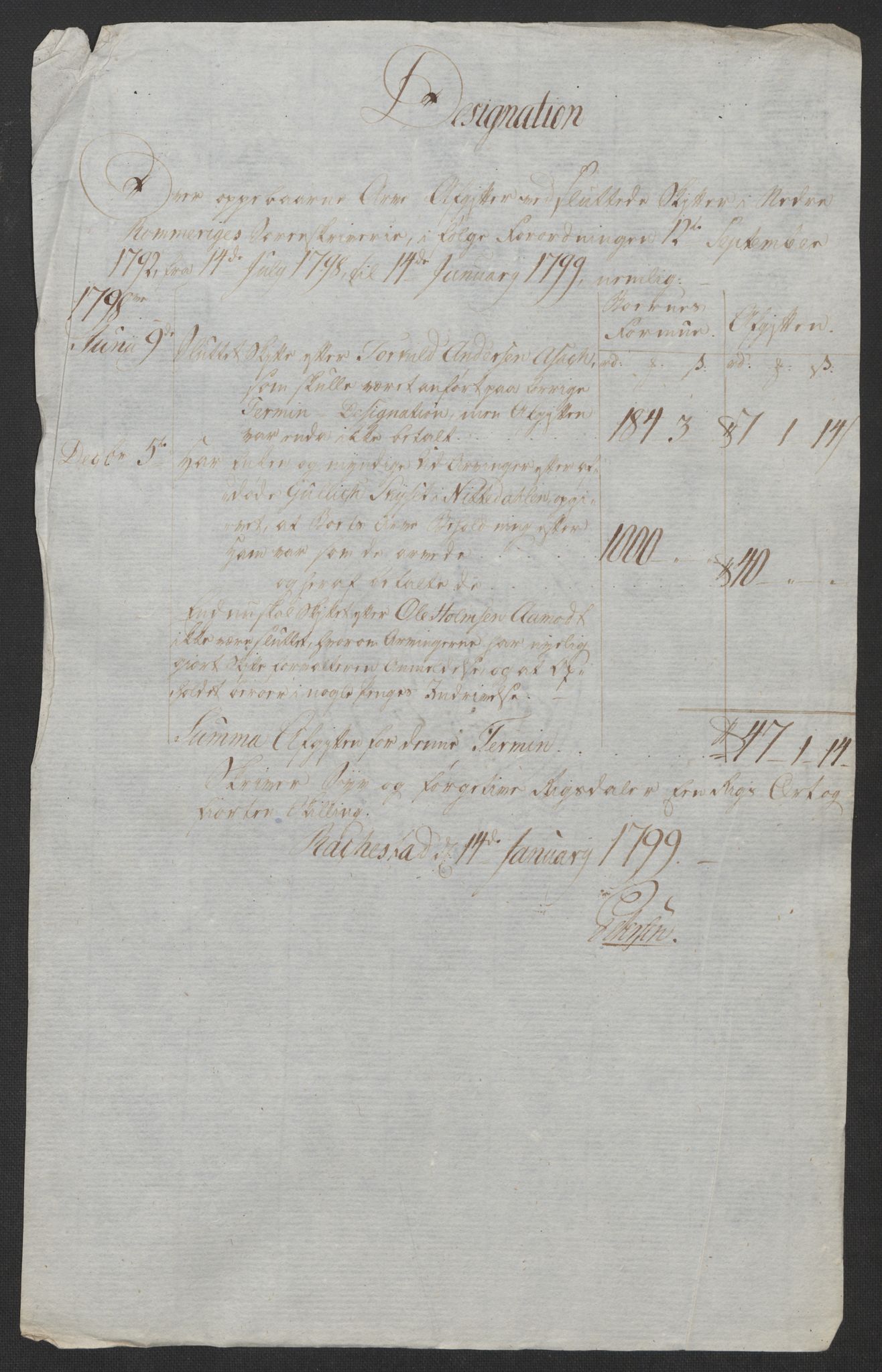 Rentekammeret inntil 1814, Reviderte regnskaper, Fogderegnskap, AV/RA-EA-4092/R11/L0674: Fogderegnskap Nedre Romerike, 1798, p. 220