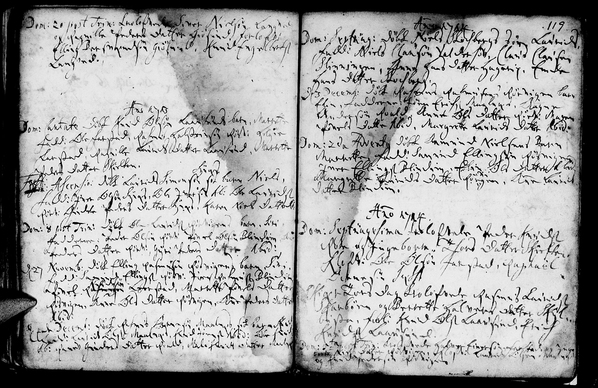 Ministerialprotokoller, klokkerbøker og fødselsregistre - Møre og Romsdal, SAT/A-1454/536/L0492: Parish register (official) no. 536A01 /2, 1689-1738, p. 119