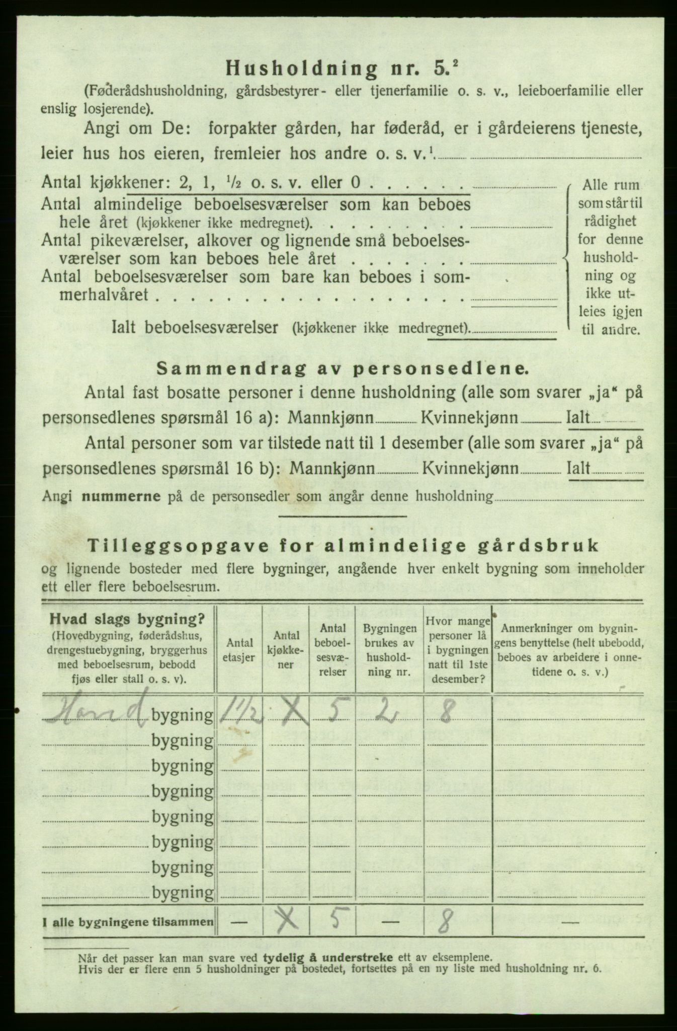 SAB, 1920 census for Strandebarm, 1920, p. 987