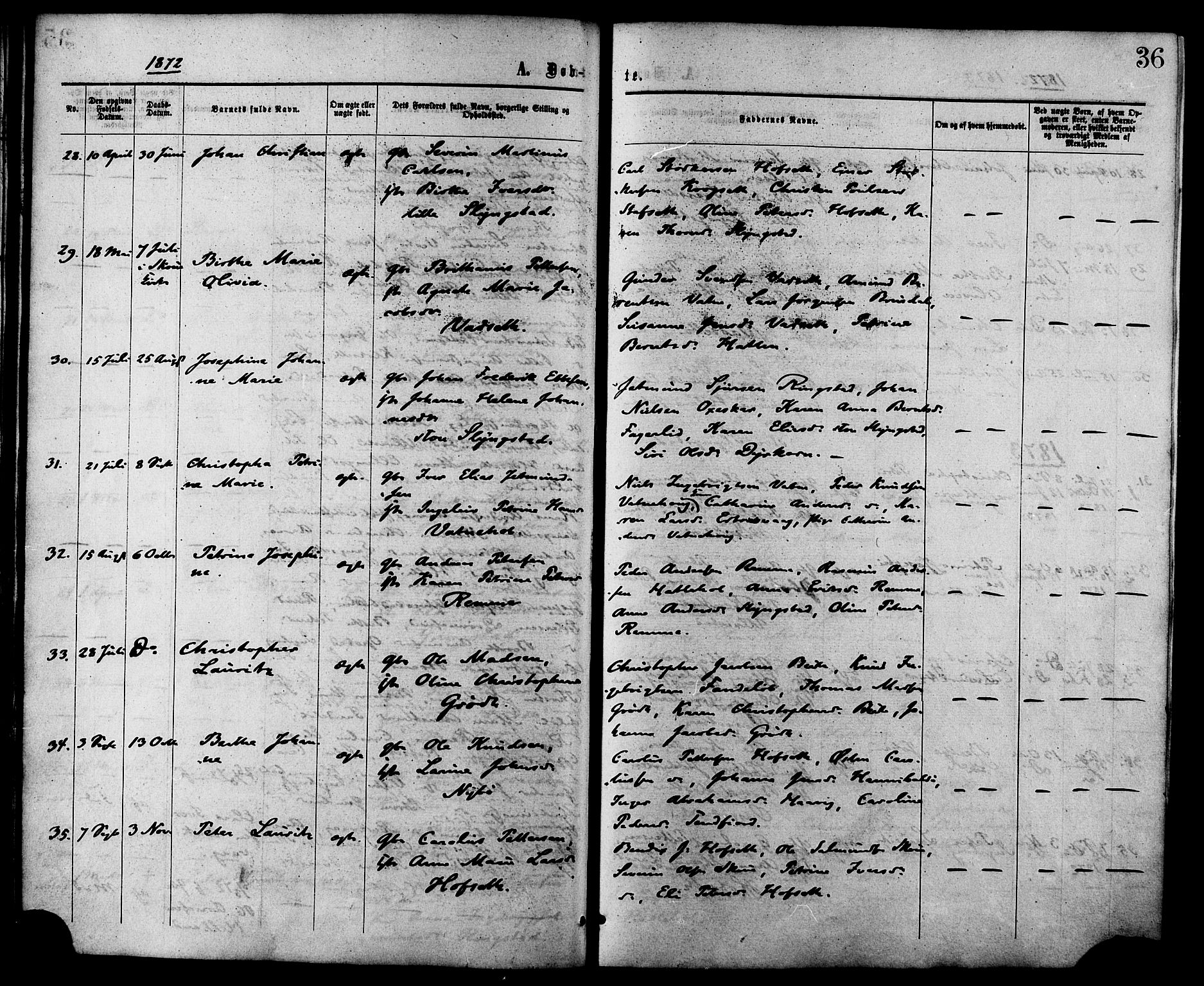 Ministerialprotokoller, klokkerbøker og fødselsregistre - Møre og Romsdal, AV/SAT-A-1454/525/L0373: Parish register (official) no. 525A03, 1864-1879, p. 36