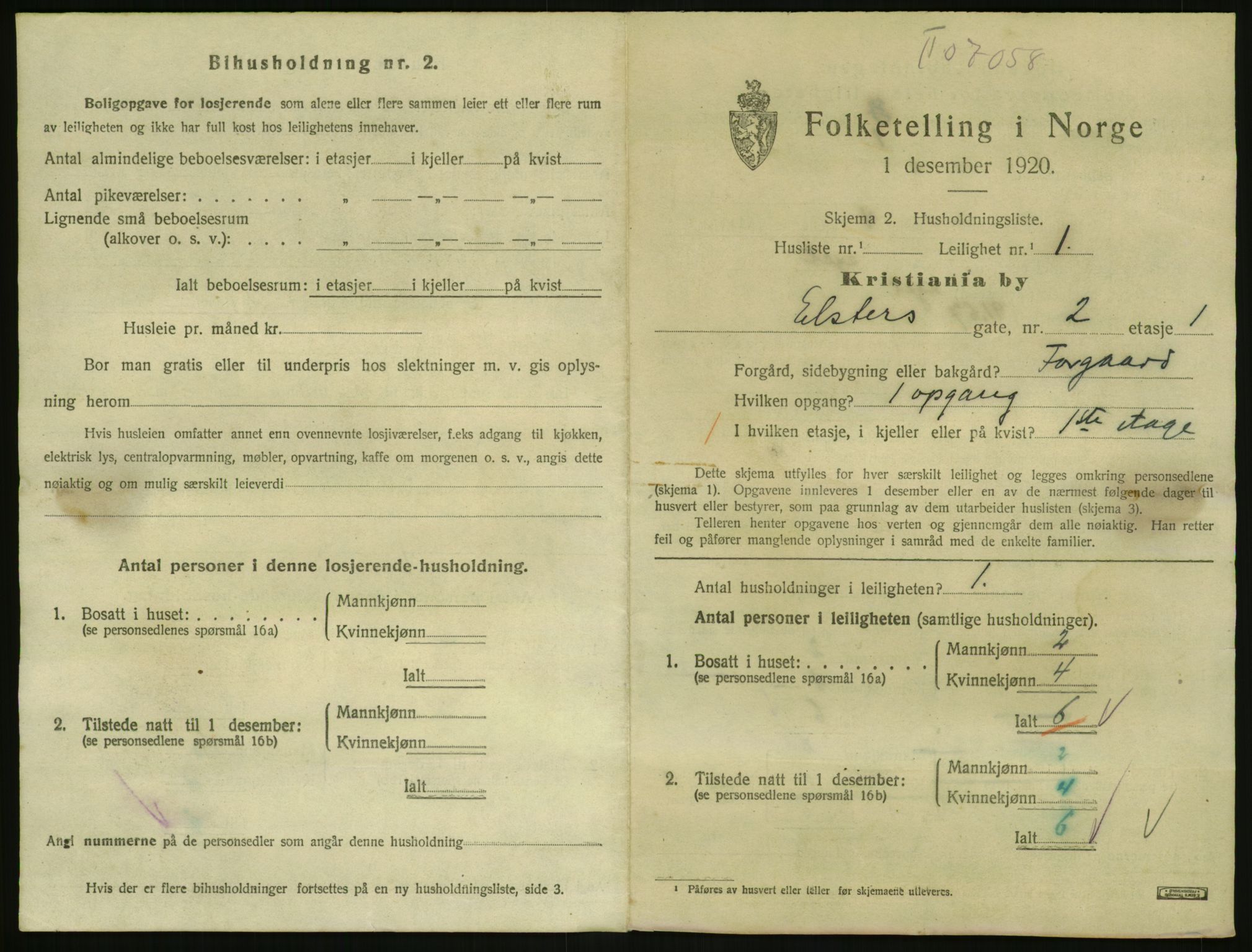 SAO, 1920 census for Kristiania, 1920, p. 19826