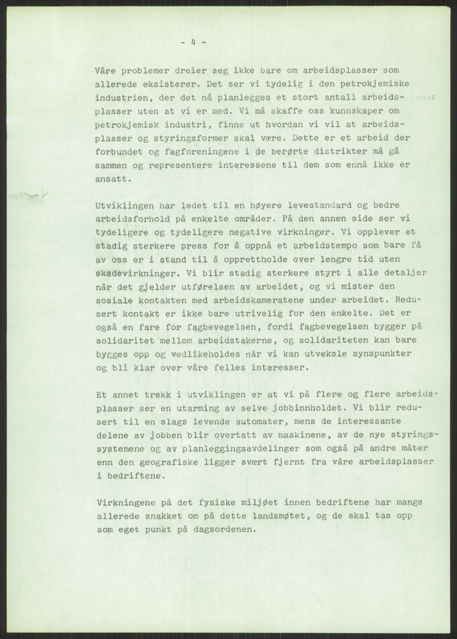 Nygaard, Kristen, RA/PA-1398/F/Fi/L0006: Fagbevegelse, demokrati, Jern- og Metallprosjektet, 1970-2002, p. 569