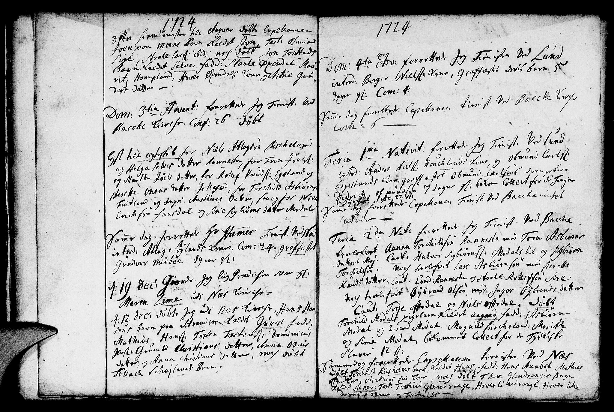 Lund sokneprestkontor, AV/SAST-A-101809/S06/L0001: Parish register (official) no. A 1, 1724-1737