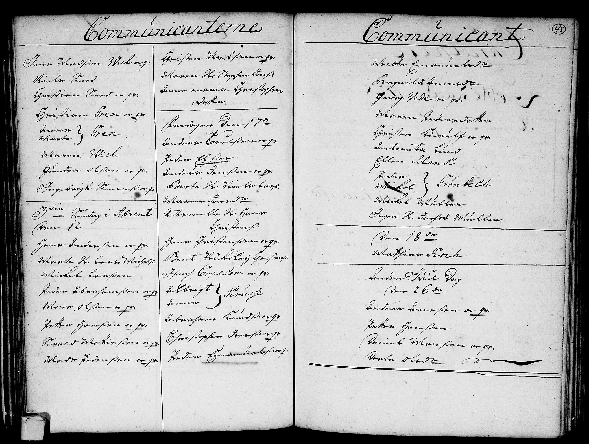 Strømsø kirkebøker, SAKO/A-246/F/Fa/L0003: Parish register (official) no. I 3, 1727-1731, p. 45