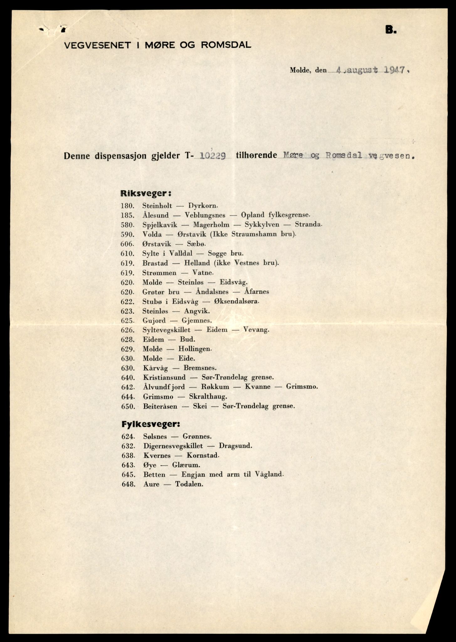 Møre og Romsdal vegkontor - Ålesund trafikkstasjon, AV/SAT-A-4099/F/Fe/L0019: Registreringskort for kjøretøy T 10228 - T 10350, 1927-1998, p. 43