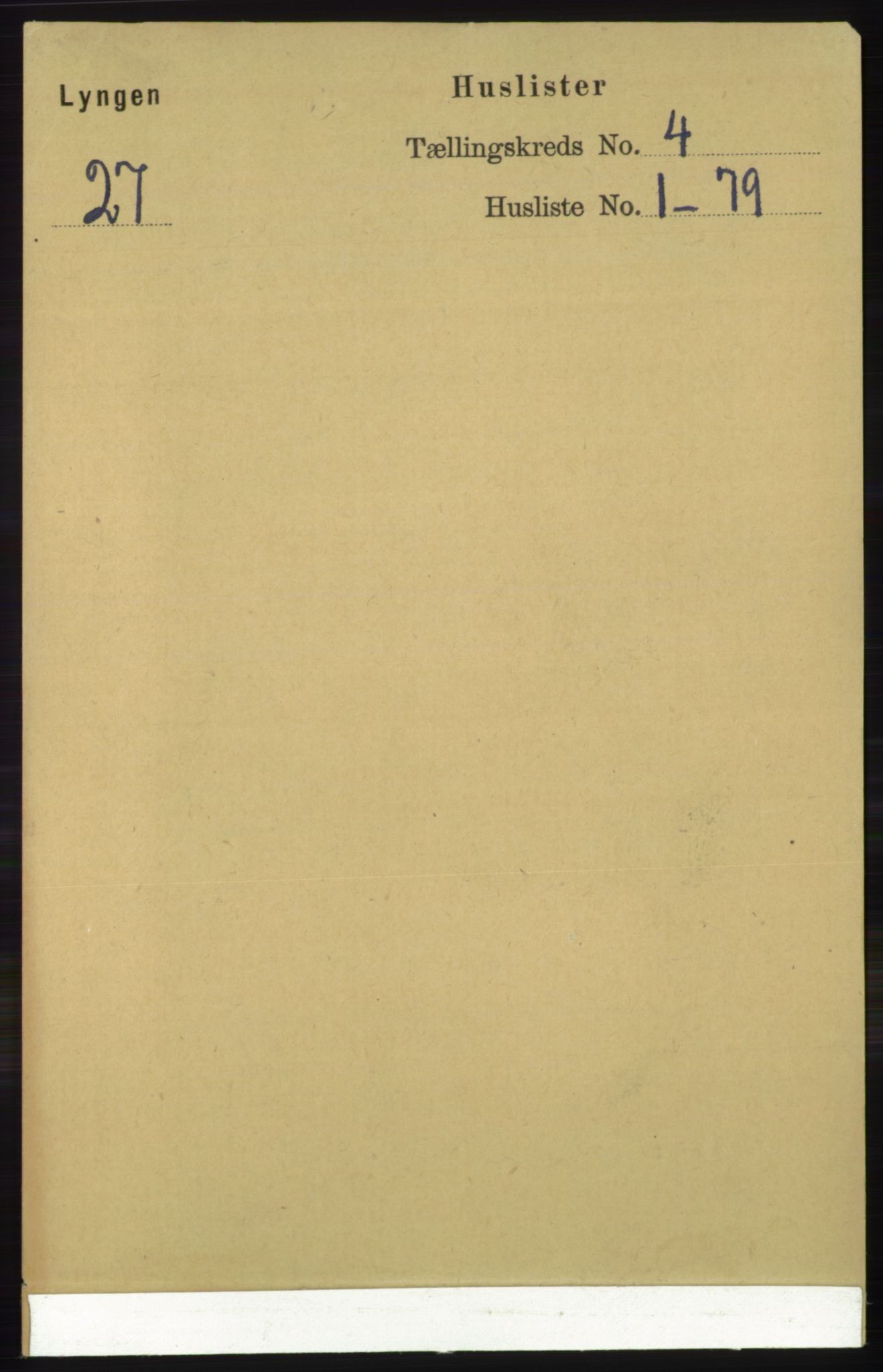 RA, 1891 census for 1938 Lyngen, 1891, p. 3584