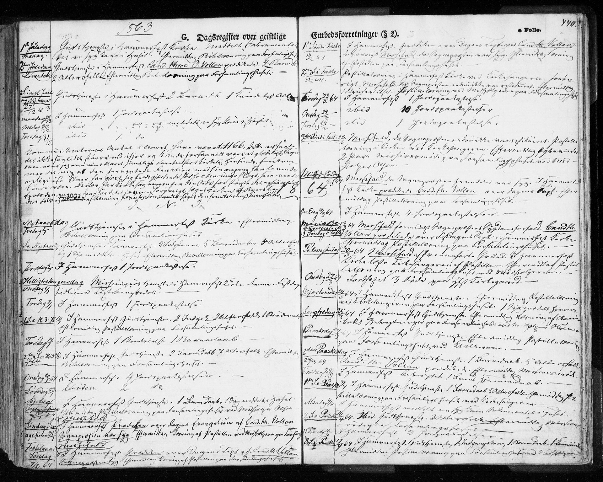 Hammerfest sokneprestkontor, AV/SATØ-S-1347/H/Ha/L0005.kirke: Parish register (official) no. 5, 1857-1869, p. 440