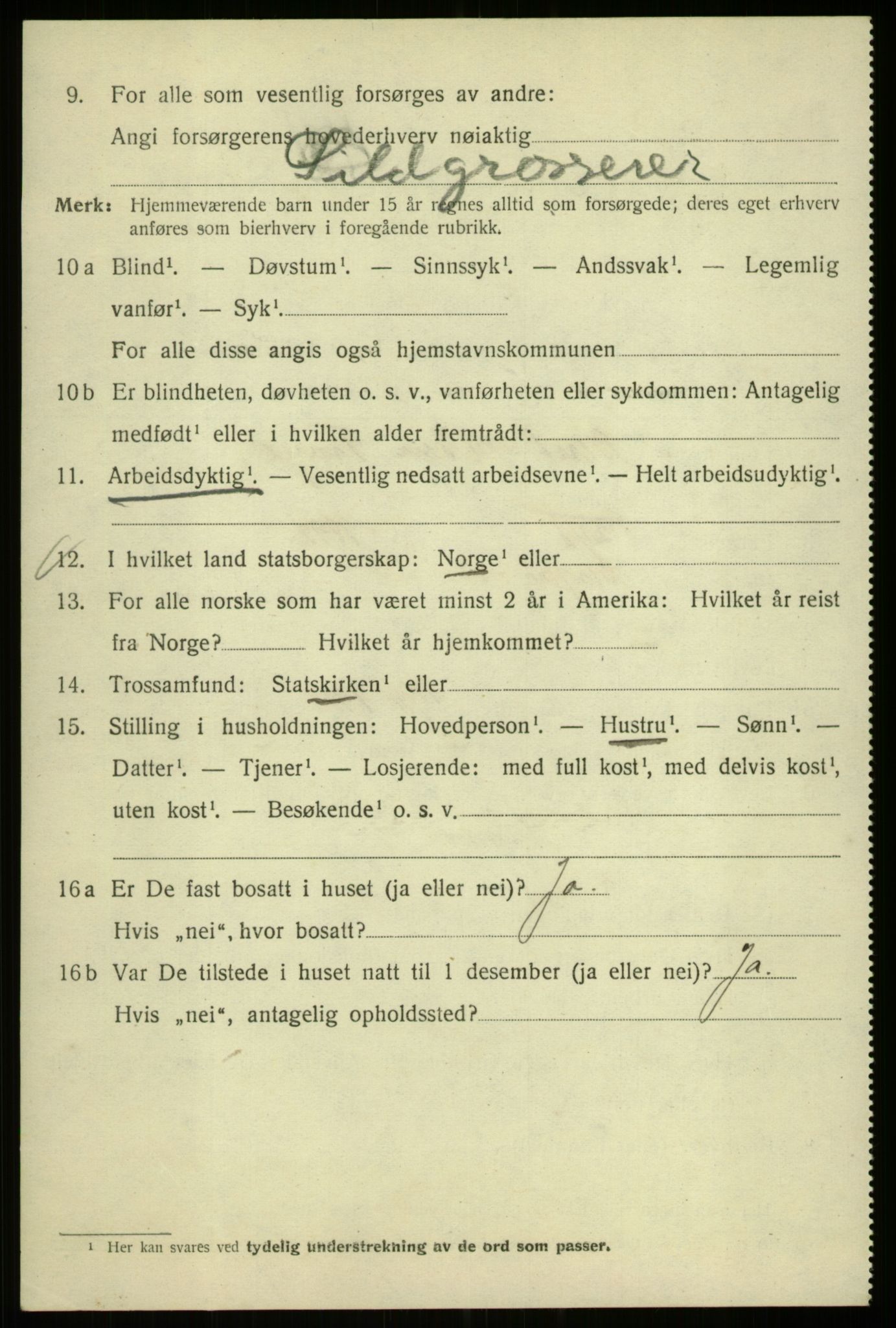 SAB, 1920 census for Bergen, 1920, p. 129759