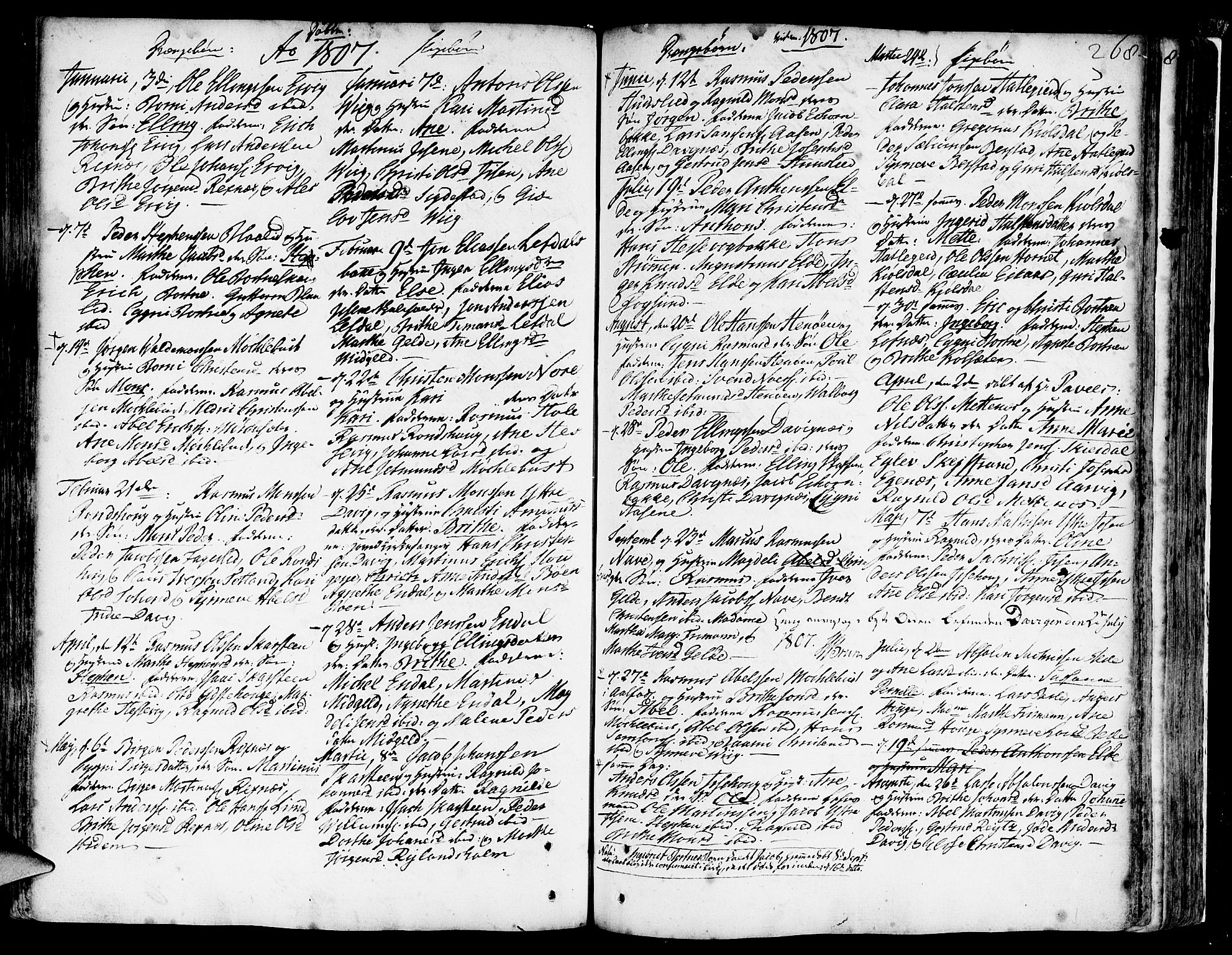 Davik sokneprestembete, SAB/A-79701/H/Haa/Haaa/L0002: Parish register (official) no. A 2, 1742-1816, p. 268