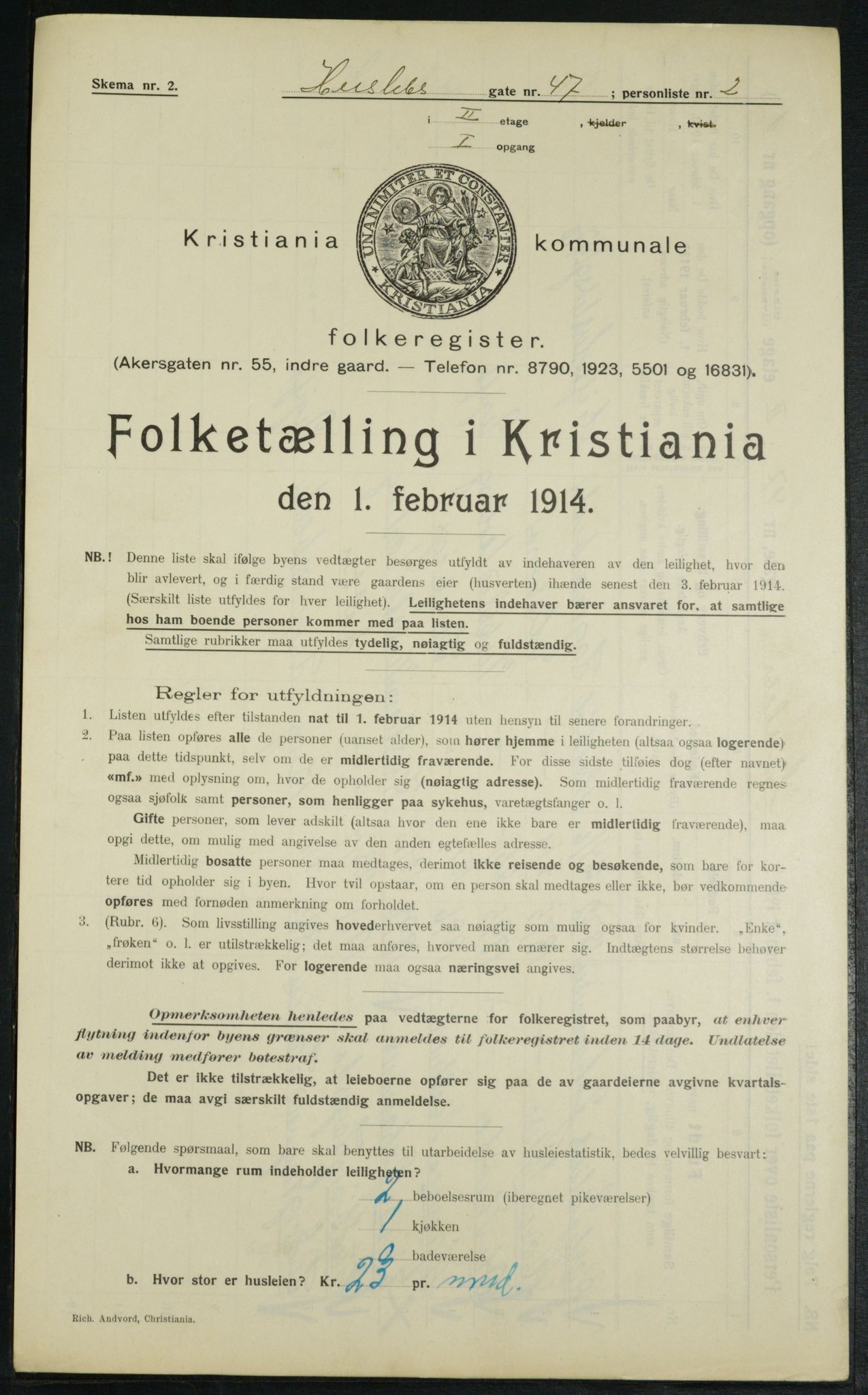 OBA, Municipal Census 1914 for Kristiania, 1914, p. 39889