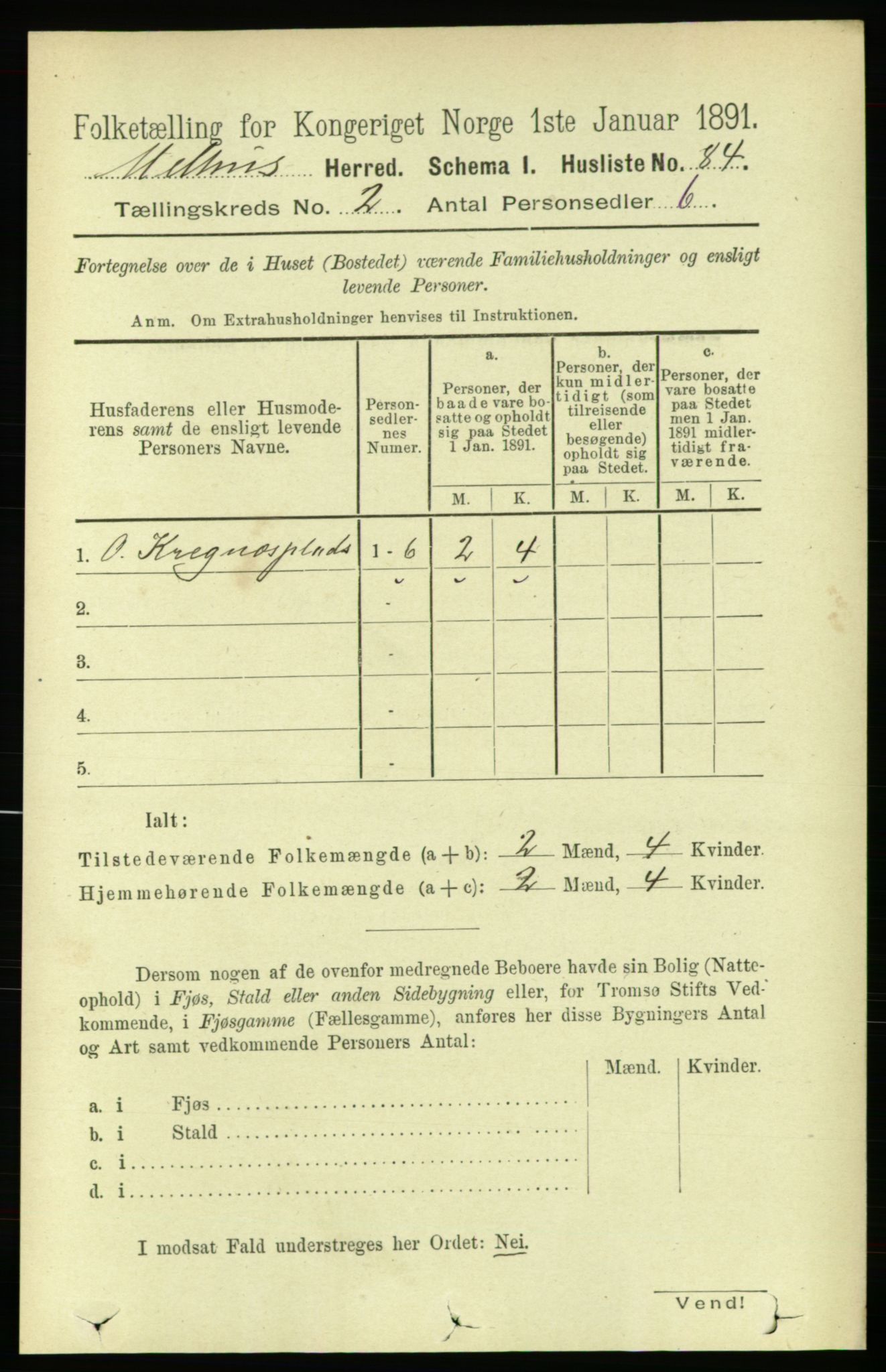 RA, 1891 census for 1653 Melhus, 1891, p. 721