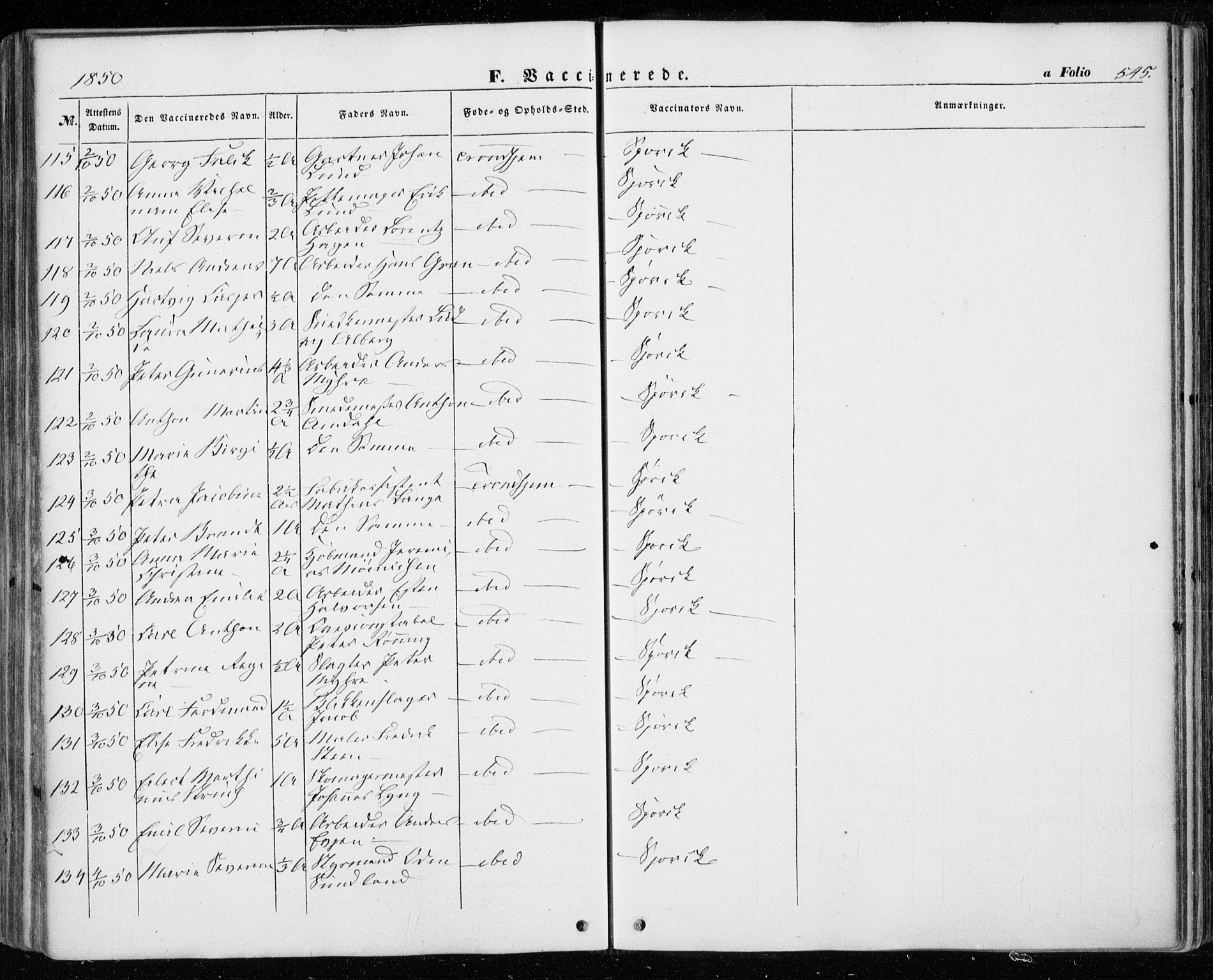 Ministerialprotokoller, klokkerbøker og fødselsregistre - Sør-Trøndelag, AV/SAT-A-1456/601/L0051: Parish register (official) no. 601A19, 1848-1857, p. 545