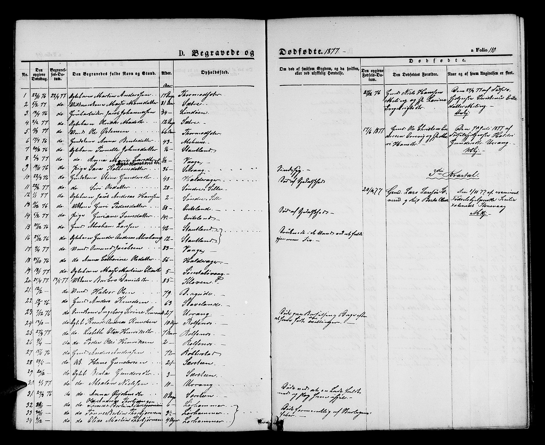 Finnås sokneprestembete, AV/SAB-A-99925/H/Ha/Hab/Habb/L0002: Parish register (copy) no. B 2, 1871-1881, p. 110