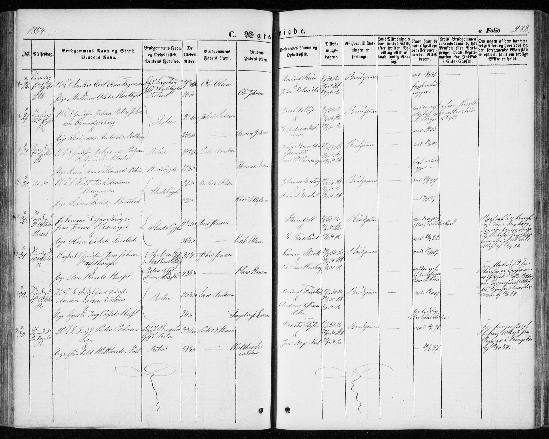 Ministerialprotokoller, klokkerbøker og fødselsregistre - Sør-Trøndelag, SAT/A-1456/646/L0611: Parish register (official) no. 646A09, 1848-1857, p. 238