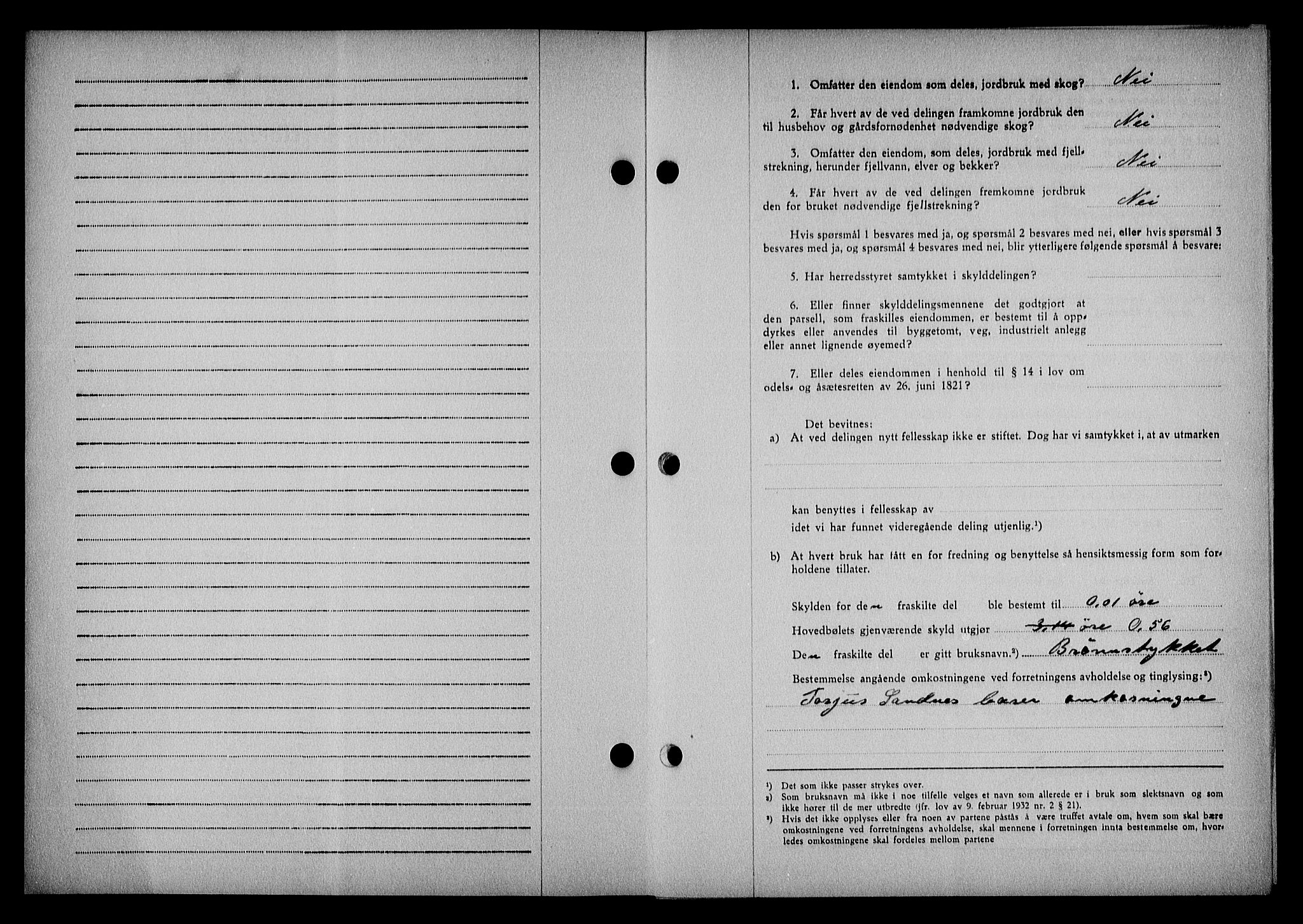 Mandal sorenskriveri, SAK/1221-0005/001/G/Gb/Gba/L0083: Mortgage book no. A-20, 1950-1951, Diary no: : 94/1951