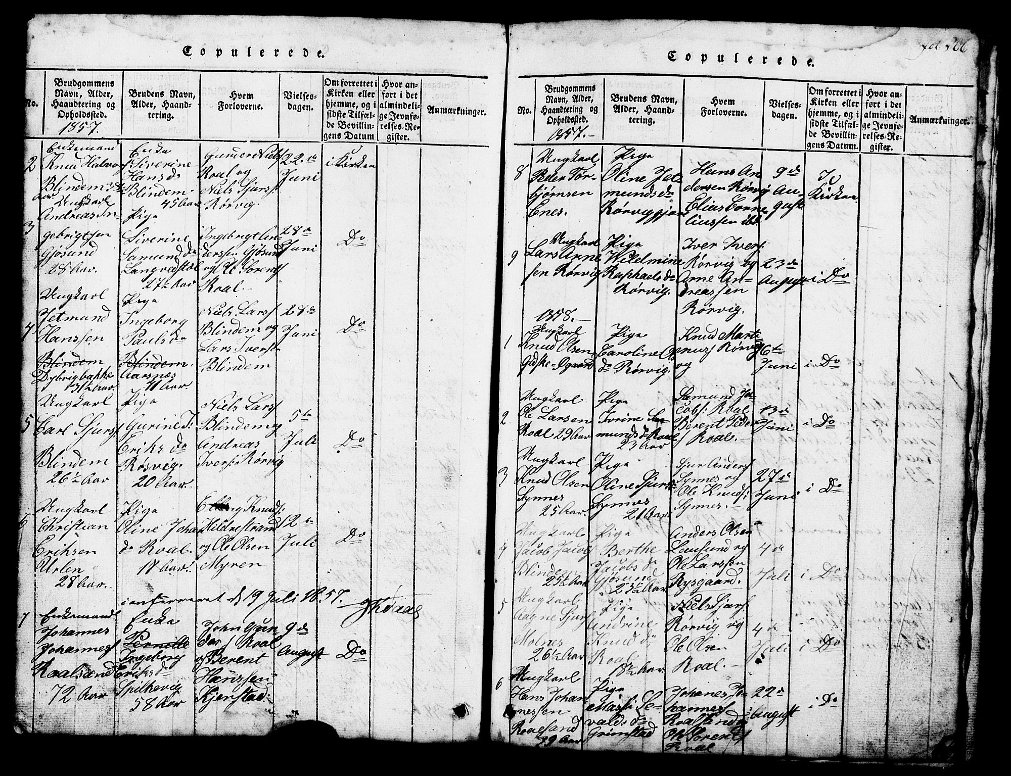 Ministerialprotokoller, klokkerbøker og fødselsregistre - Møre og Romsdal, SAT/A-1454/537/L0520: Parish register (copy) no. 537C01, 1819-1868, p. 206