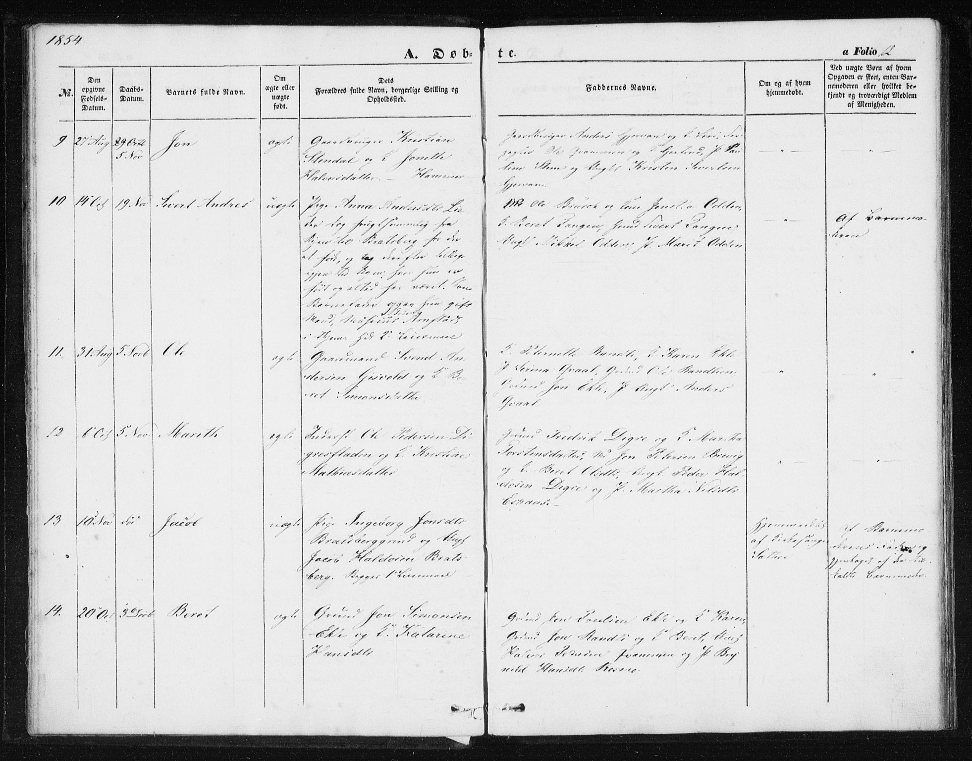 Ministerialprotokoller, klokkerbøker og fødselsregistre - Sør-Trøndelag, SAT/A-1456/608/L0332: Parish register (official) no. 608A01, 1848-1861, p. 12