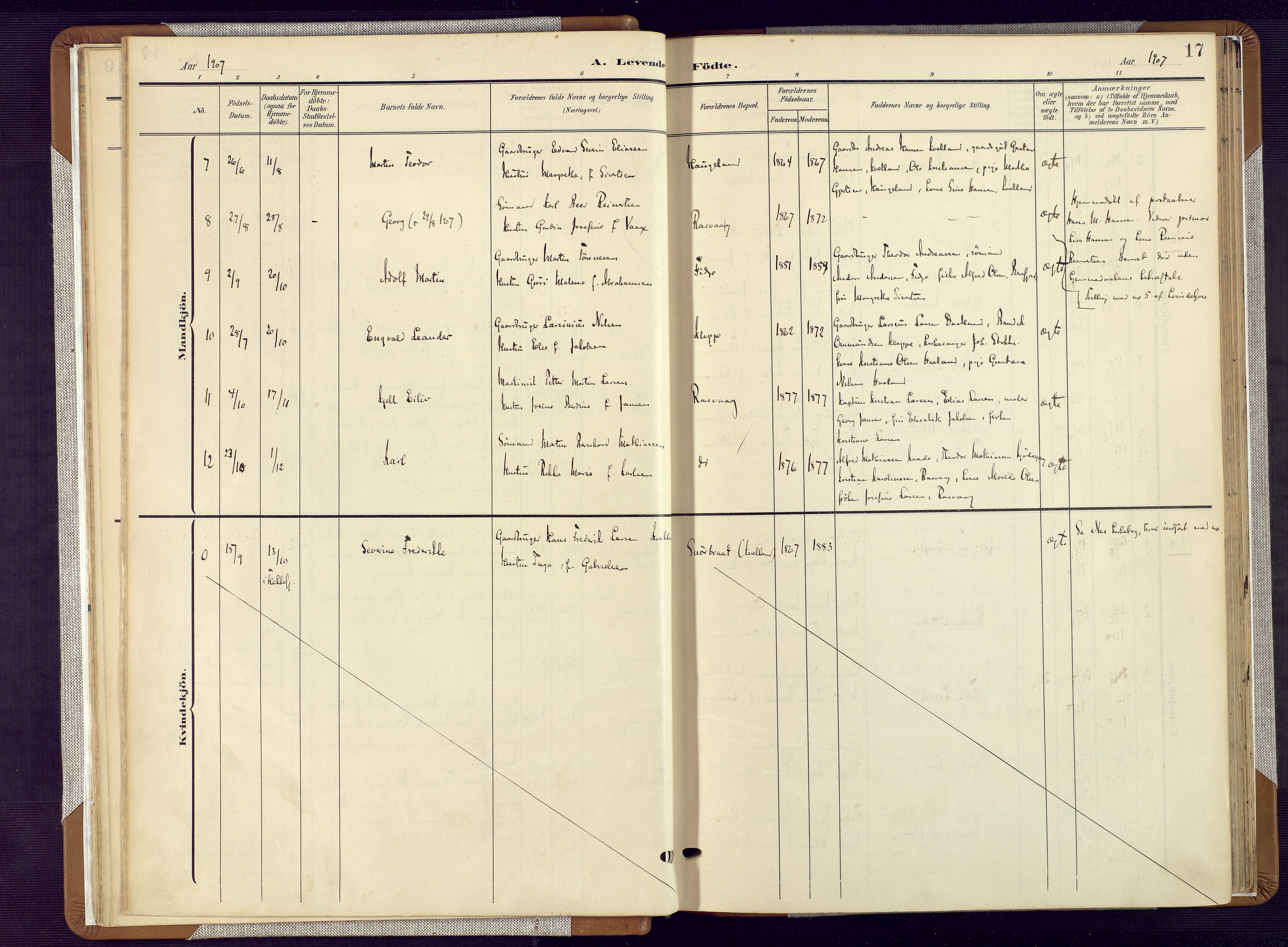 Flekkefjord sokneprestkontor, AV/SAK-1111-0012/F/Fa/Fab/L0007: Parish register (official) no. A 7, 1902-1921, p. 17