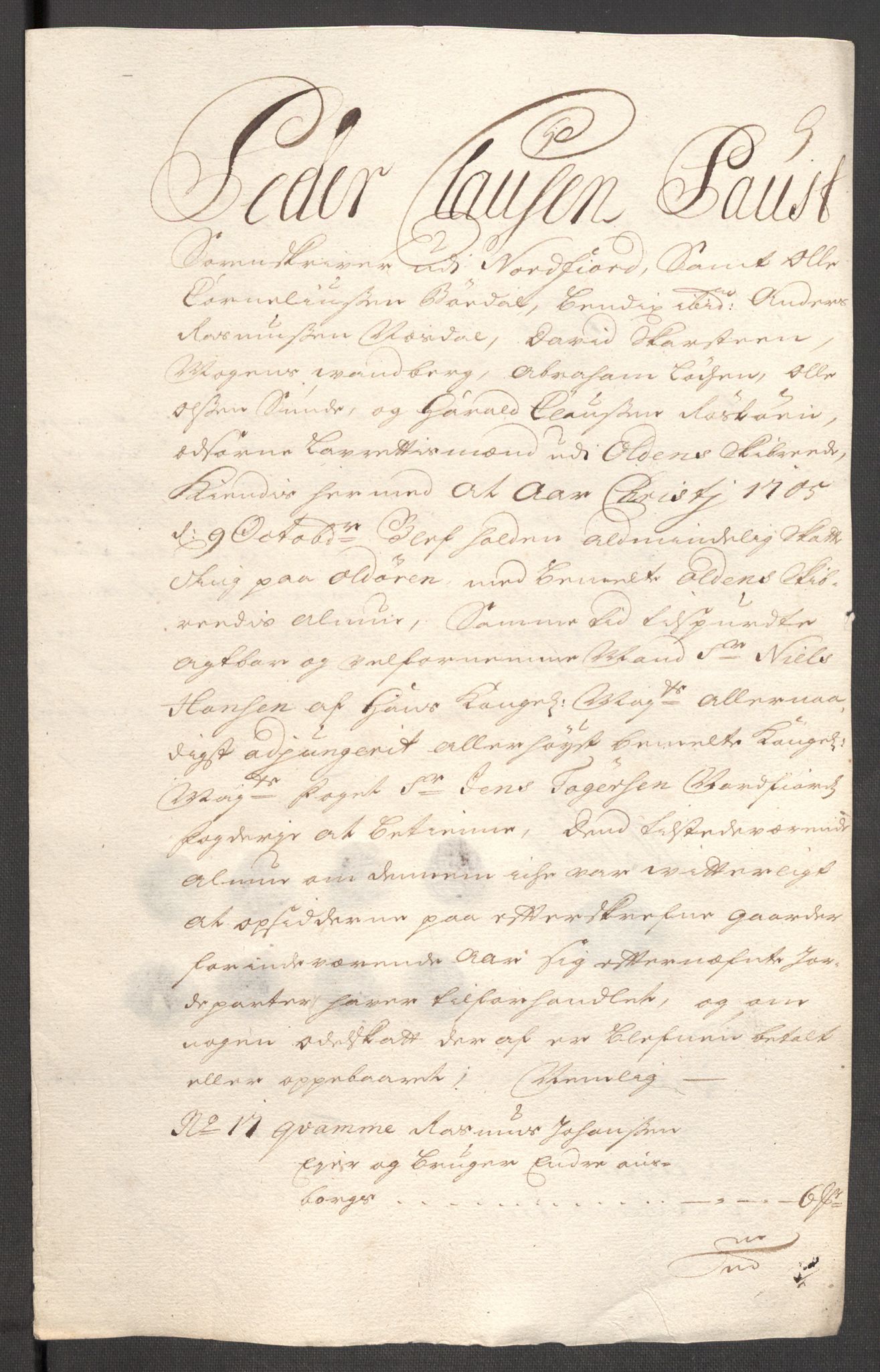 Rentekammeret inntil 1814, Reviderte regnskaper, Fogderegnskap, RA/EA-4092/R53/L3429: Fogderegnskap Sunn- og Nordfjord, 1705, p. 157