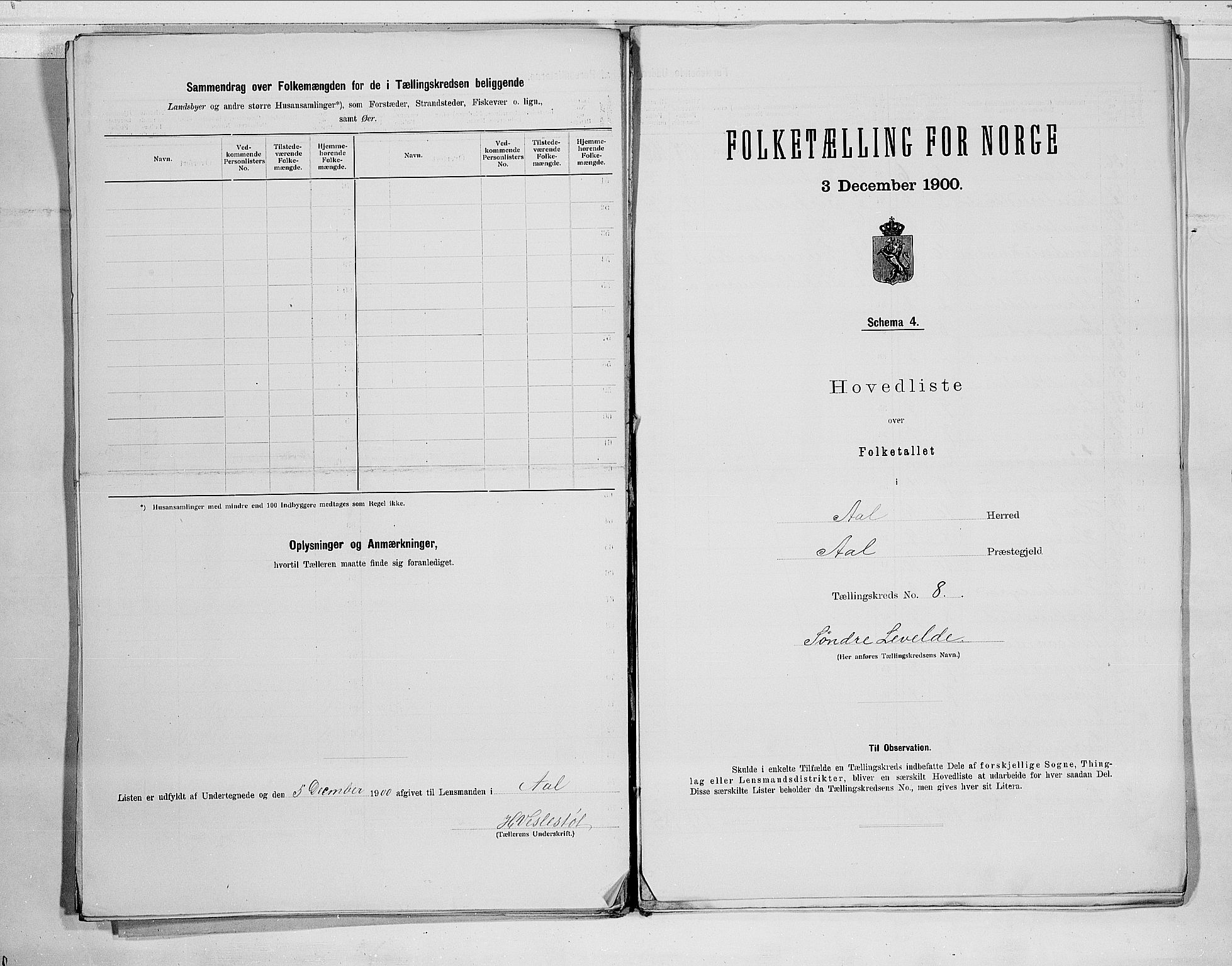 RA, 1900 census for Ål, 1900, p. 19