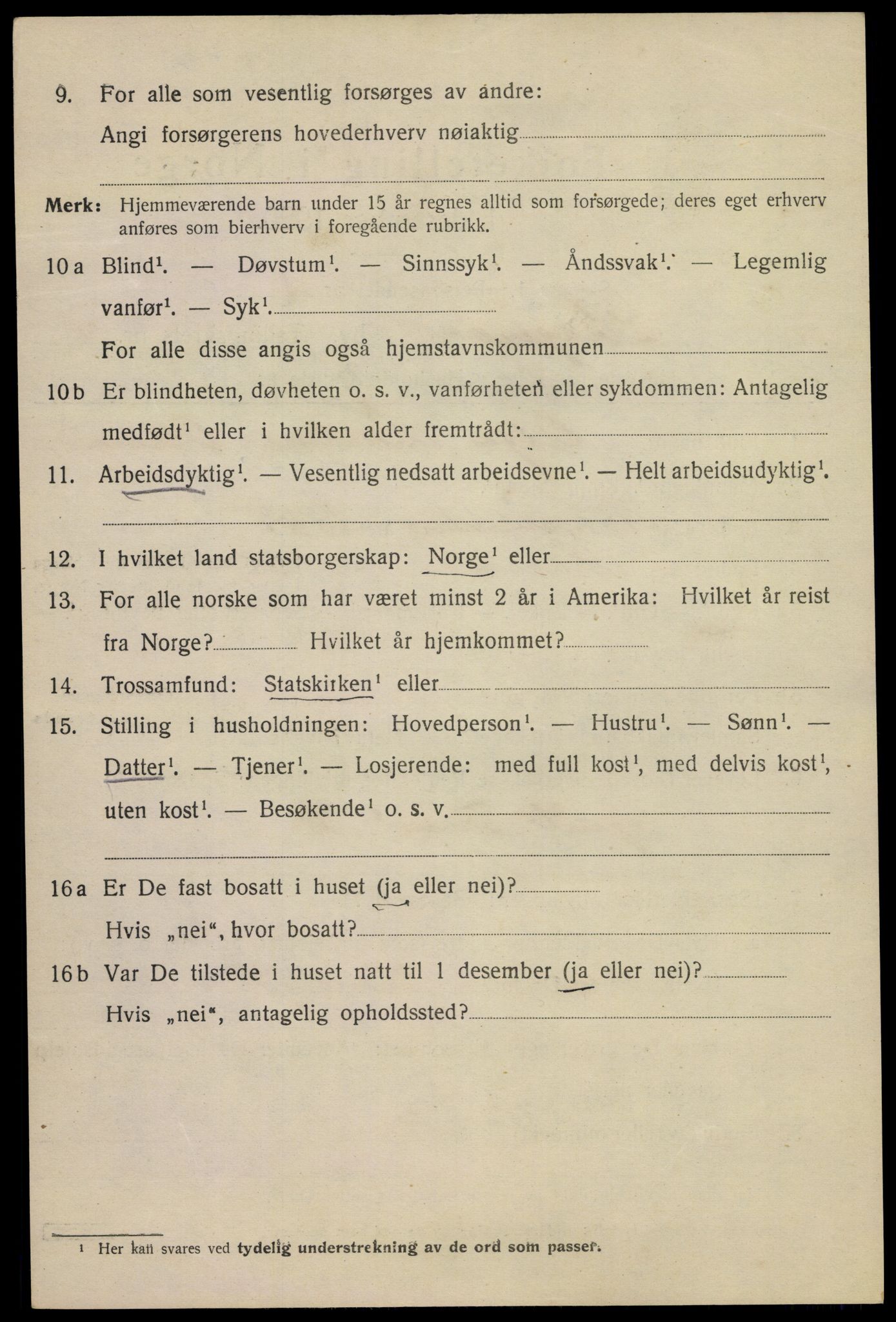 SAKO, 1920 census for Kragerø, 1920, p. 5304