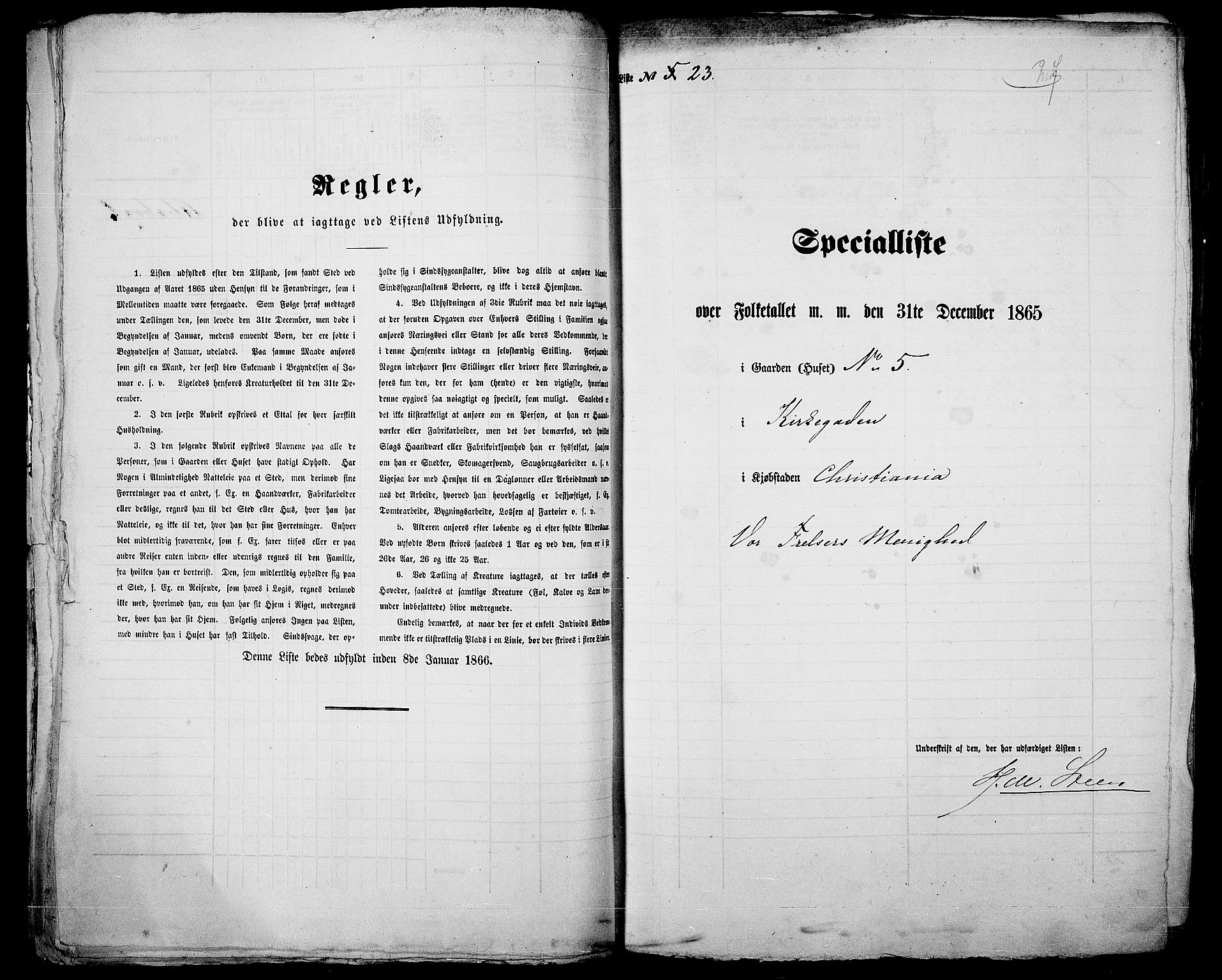 RA, 1865 census for Kristiania, 1865, p. 176