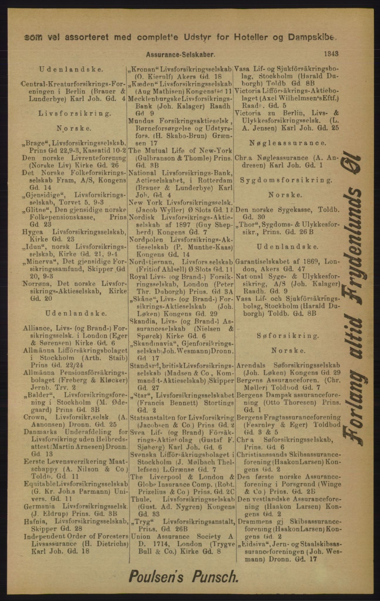 Kristiania/Oslo adressebok, PUBL/-, 1905, p. 1343