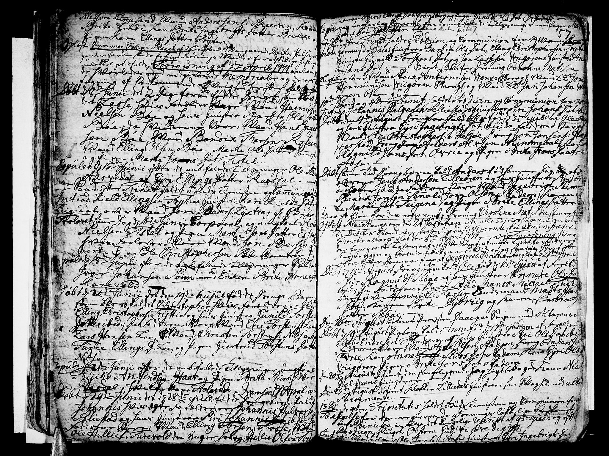 Vik sokneprestembete, AV/SAB-A-81501/H/Haa/Haaa/L0003: Parish register (official) no. A 3 / 1, 1755-1771, p. 57