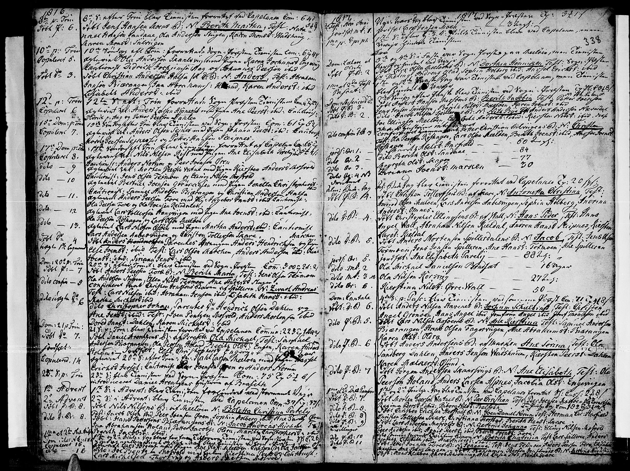 Ministerialprotokoller, klokkerbøker og fødselsregistre - Nordland, SAT/A-1459/841/L0591: Parish register (official) no. 841A03 /2, 1777-1819, p. 337-338