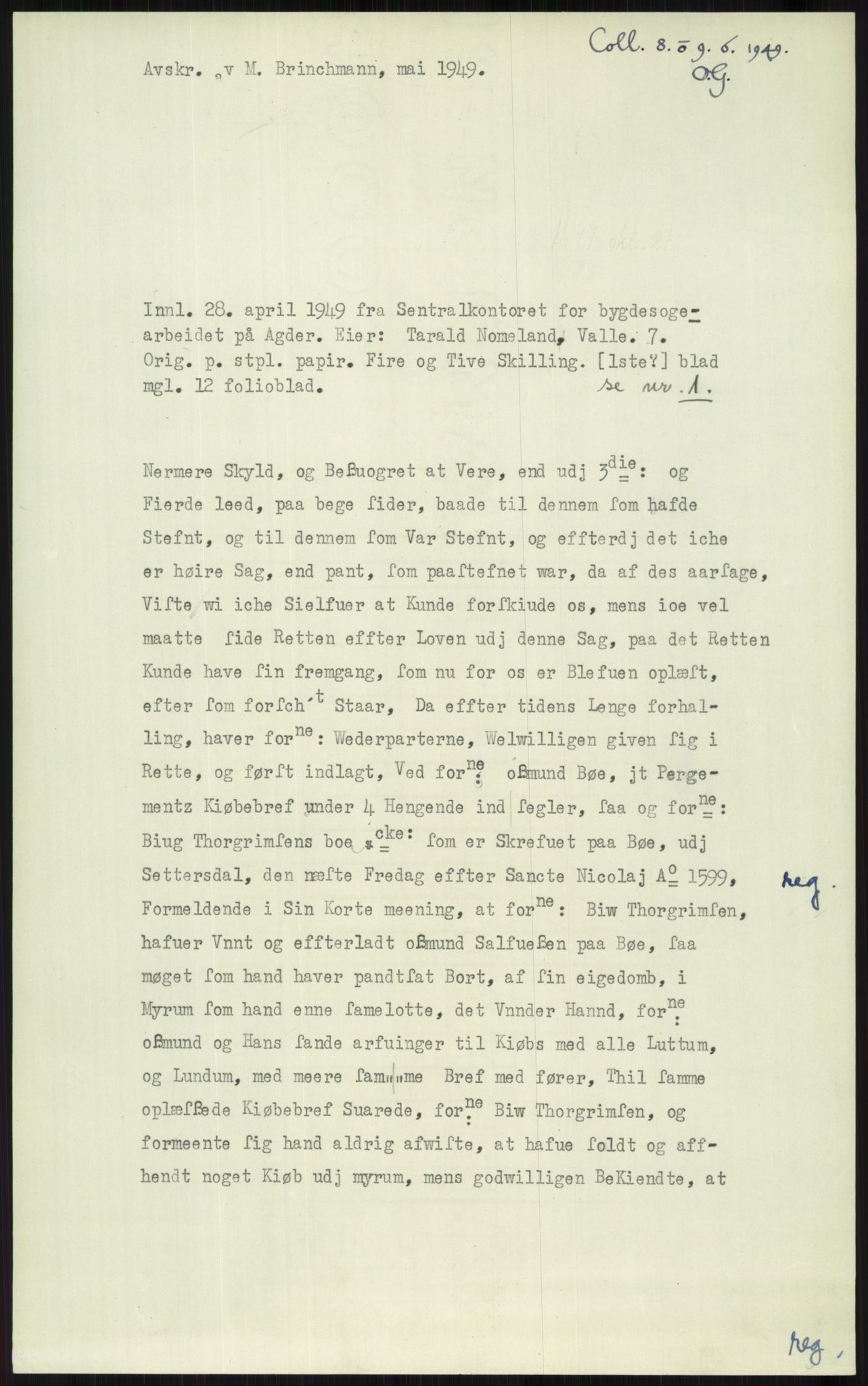 Samlinger til kildeutgivelse, Diplomavskriftsamlingen, AV/RA-EA-4053/H/Ha, p. 3578