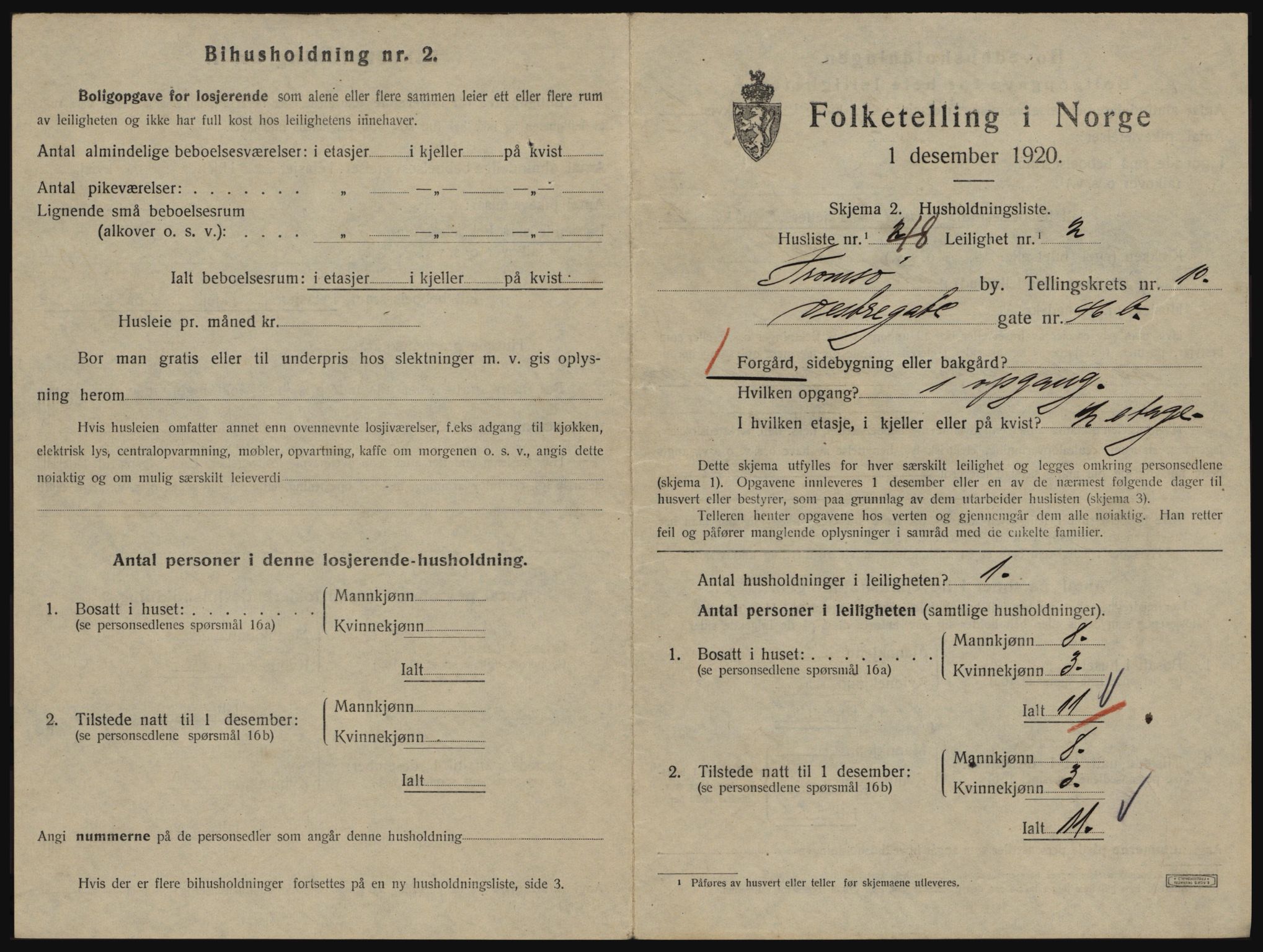 SATØ, 1920 census for Tromsø, 1920, p. 5379