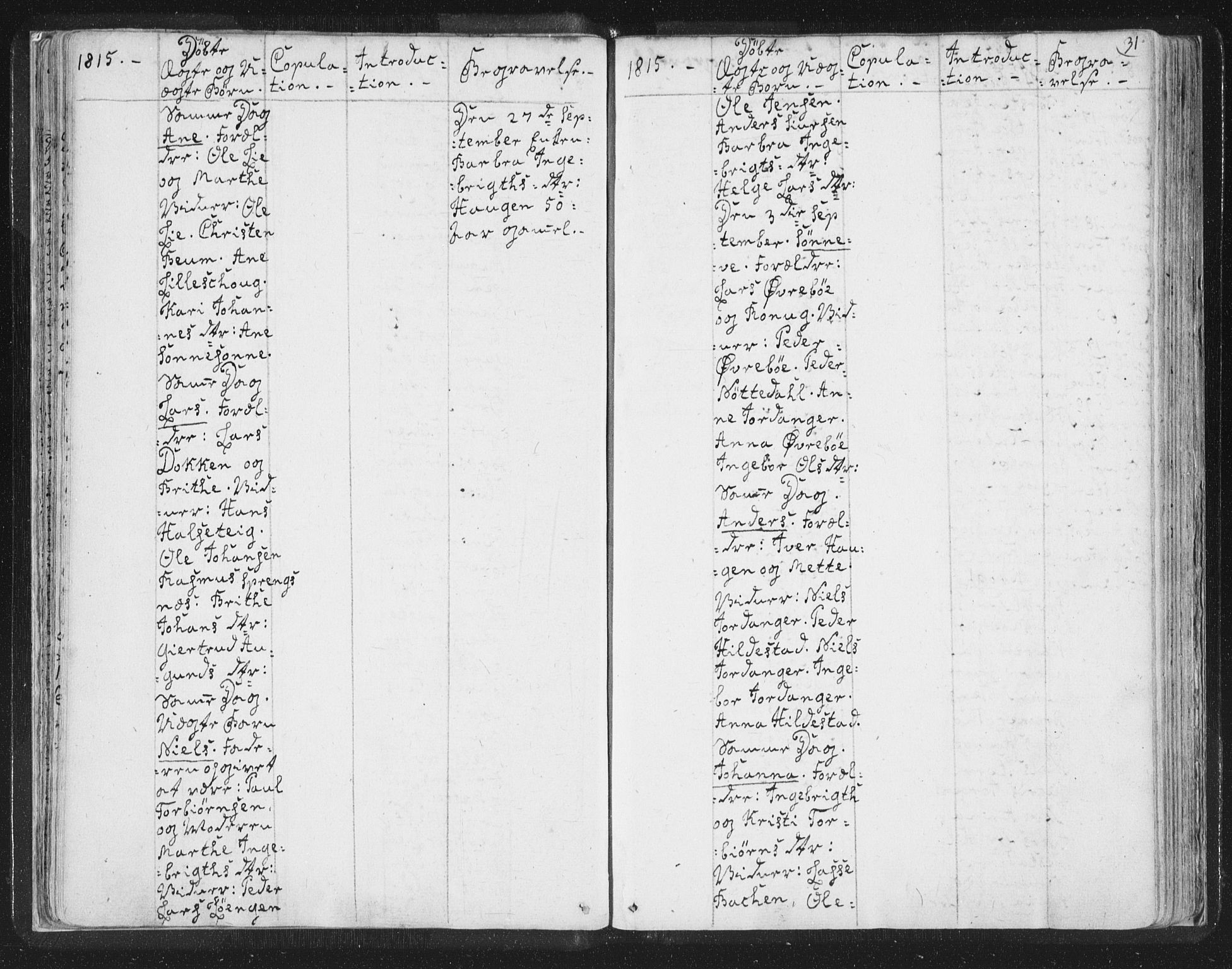 Hafslo sokneprestembete, AV/SAB-A-80301/H/Haa/Haaa/L0003: Parish register (official) no. A 3, 1807-1821, p. 31