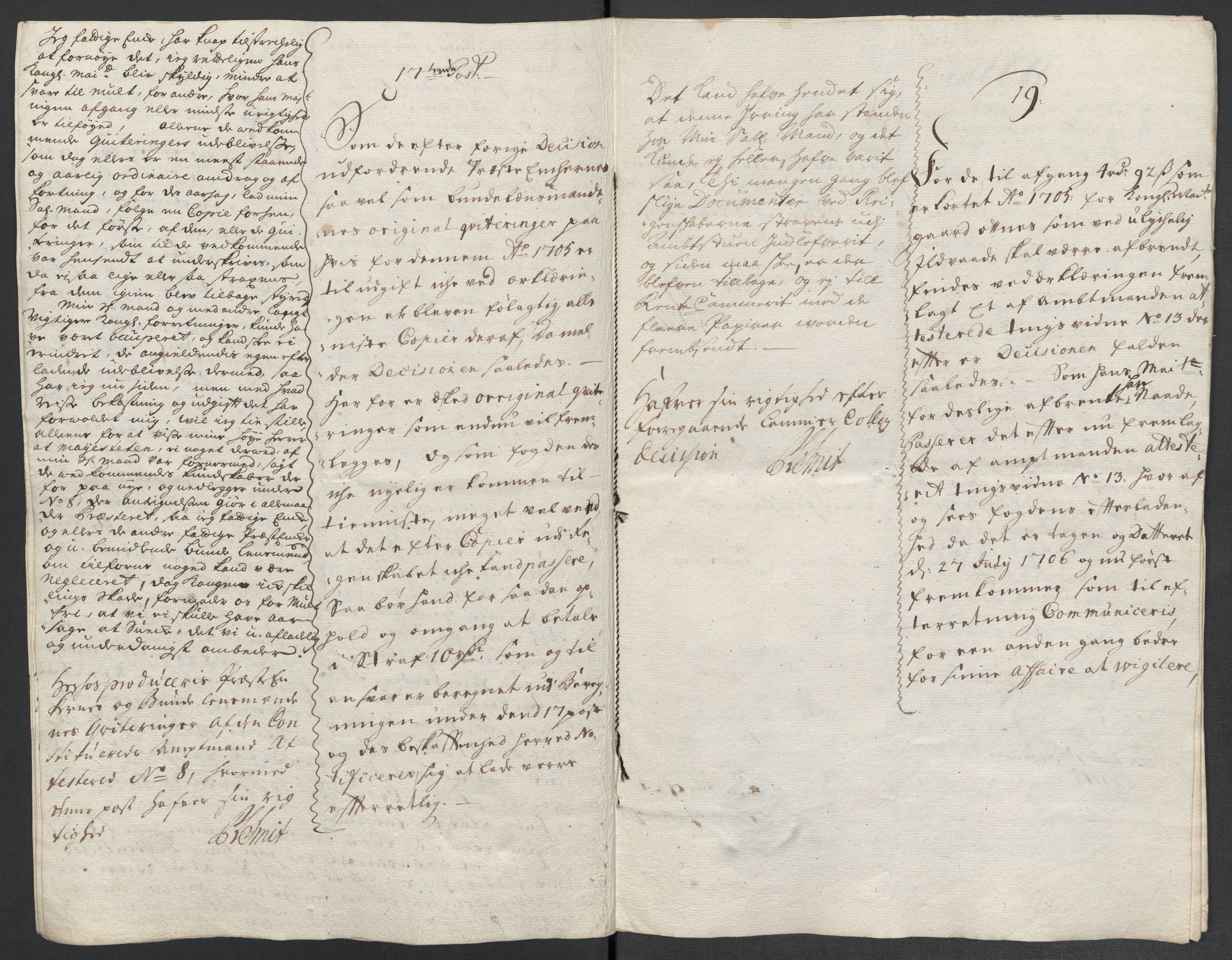 Rentekammeret inntil 1814, Reviderte regnskaper, Fogderegnskap, AV/RA-EA-4092/R56/L3741: Fogderegnskap Nordmøre, 1705, p. 296