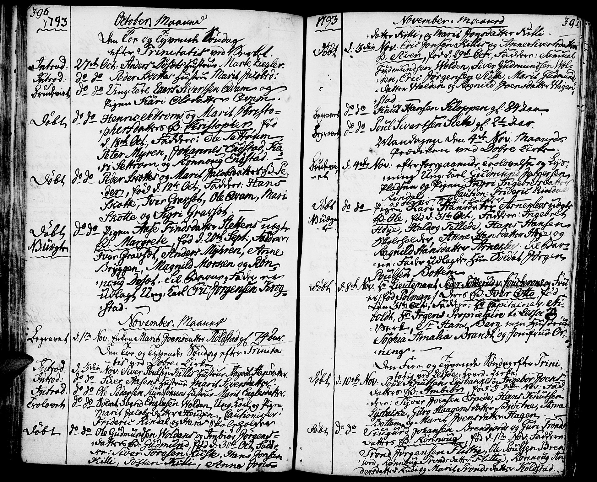 Lesja prestekontor, AV/SAH-PREST-068/H/Ha/Haa/L0003: Parish register (official) no. 3, 1777-1819, p. 396-397