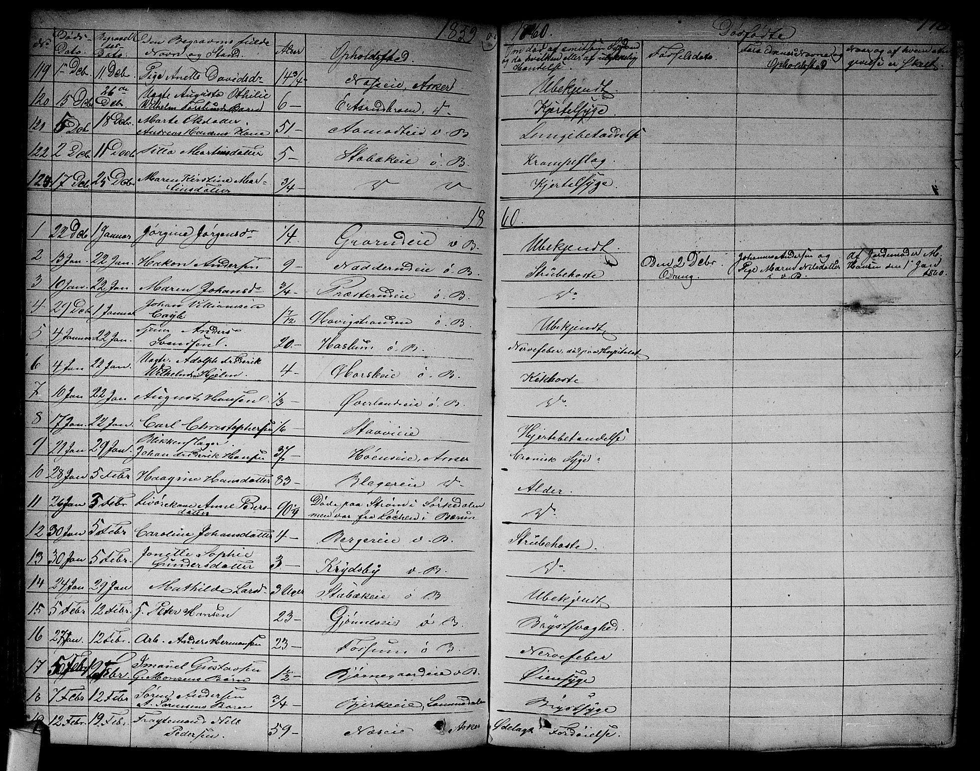 Asker prestekontor Kirkebøker, SAO/A-10256a/F/Fa/L0011: Parish register (official) no. I 11, 1825-1878, p. 178
