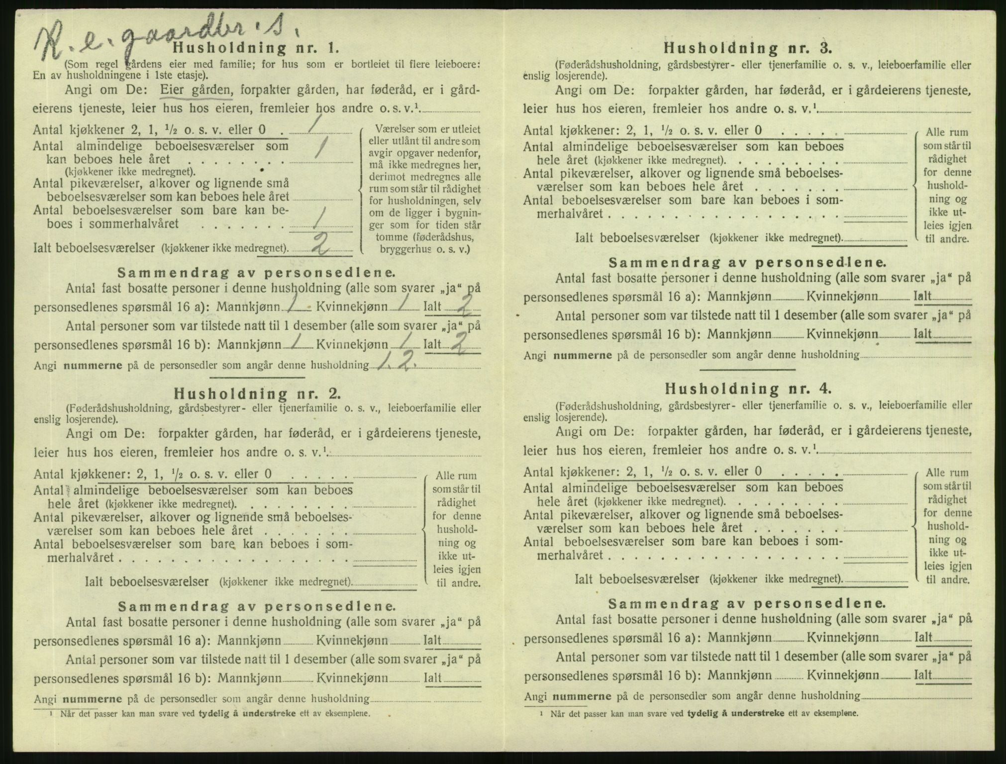 SAT, 1920 census for Vanylven, 1920, p. 382