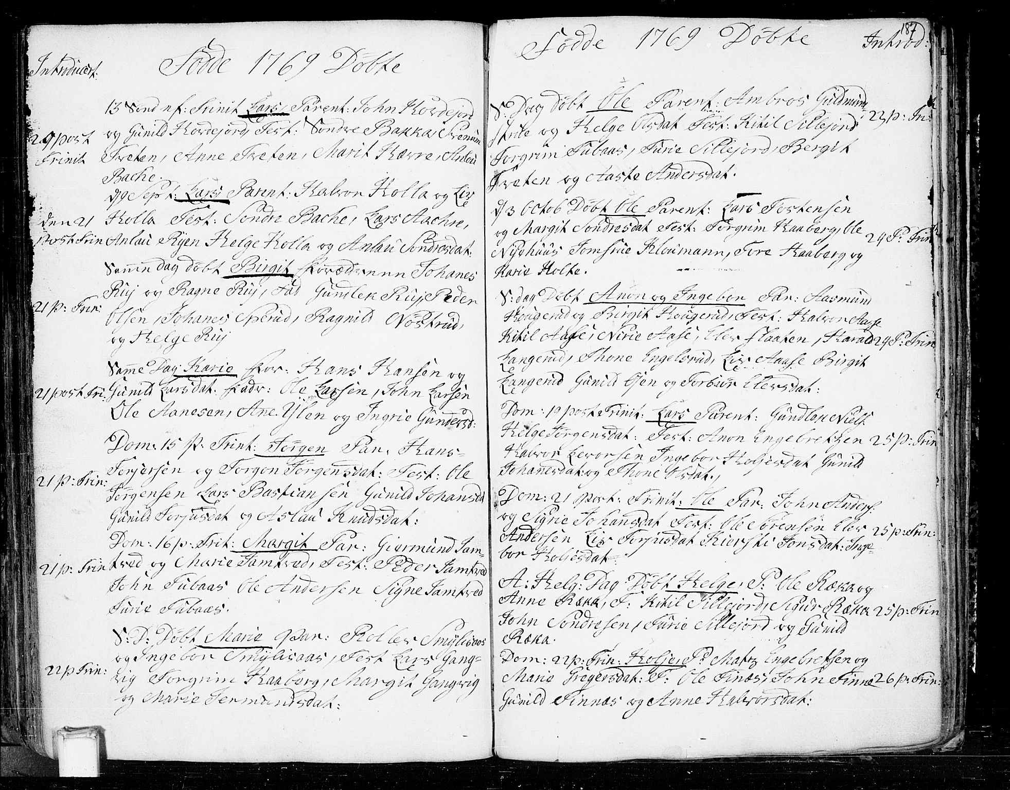 Heddal kirkebøker, SAKO/A-268/F/Fa/L0003: Parish register (official) no. I 3, 1723-1783, p. 187