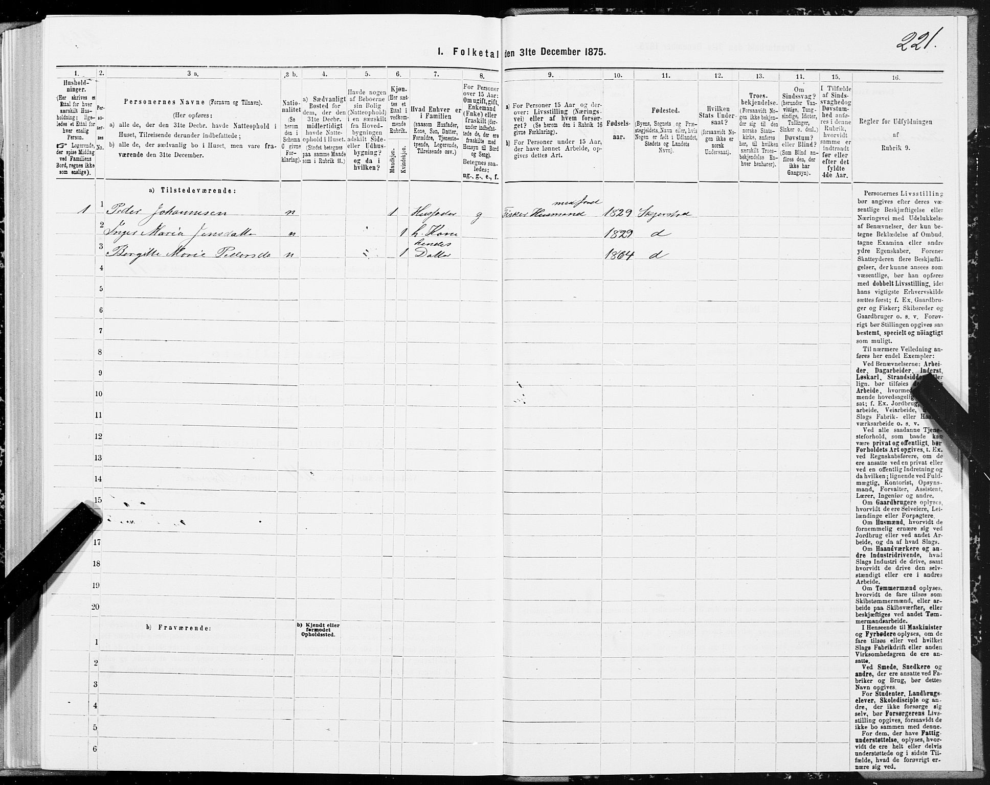 SAT, 1875 census for 1842P Skjerstad, 1875, p. 3221